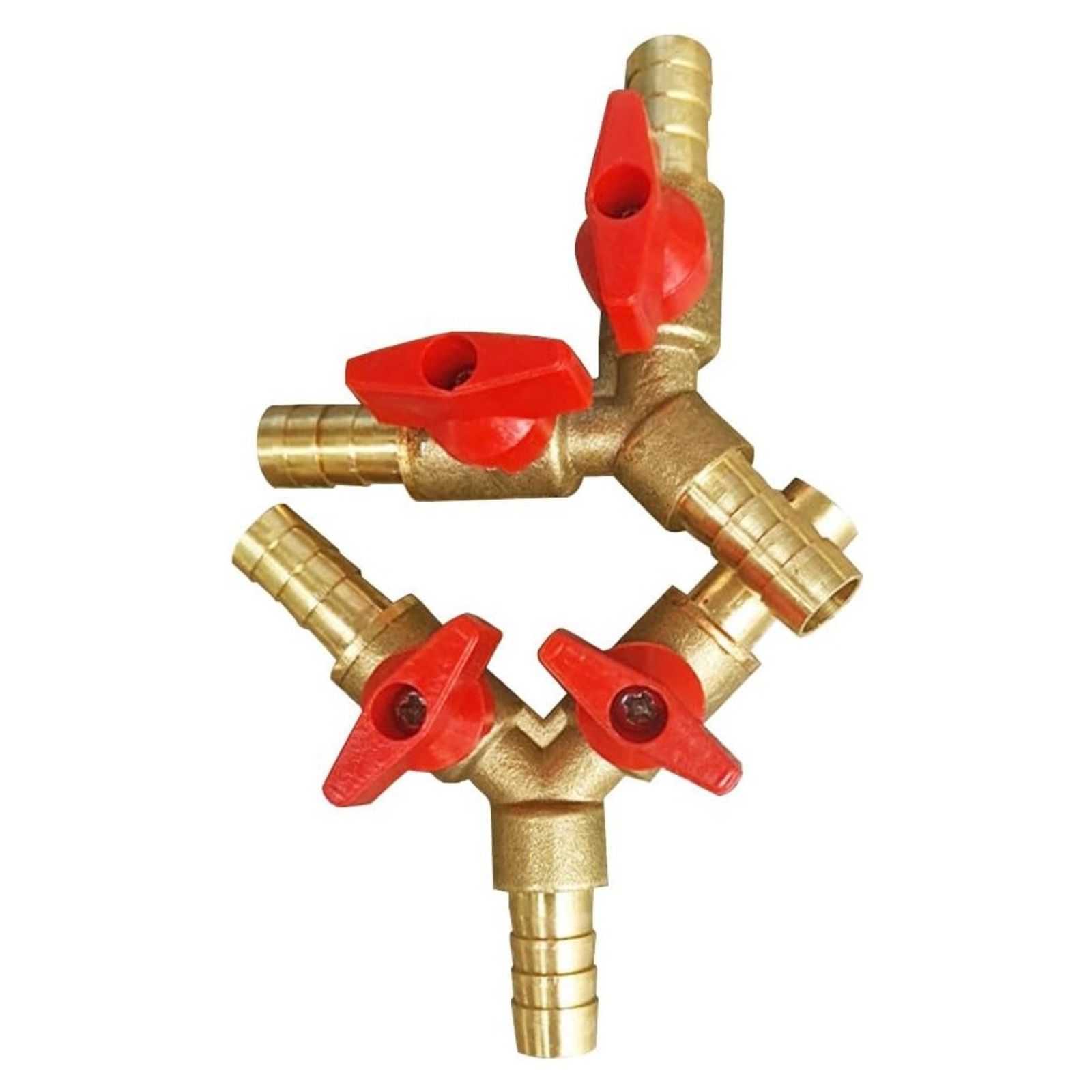 2 Pcs 3/8 Inch Hose Barb 3 Way Shut Off Ball Valve 2 Switch For ATV Vehicle