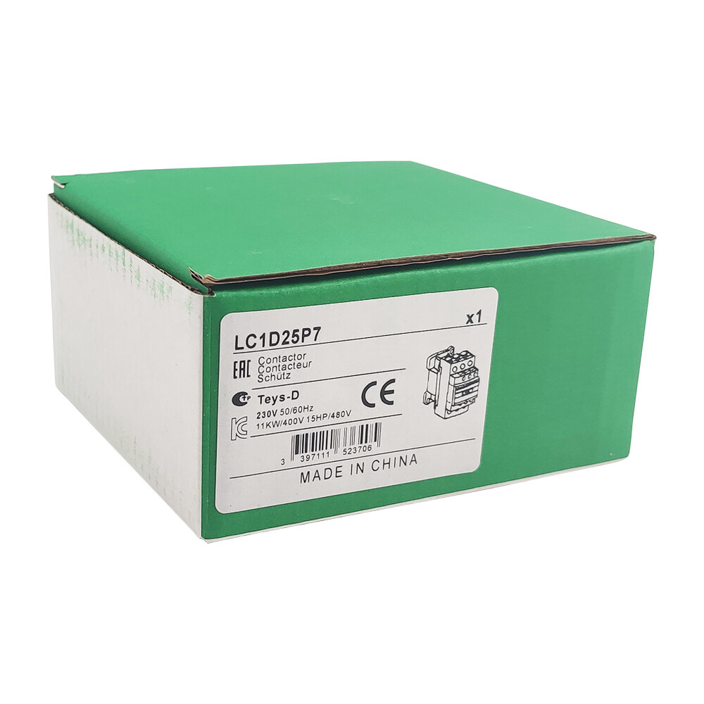 LC1D25P7 Deca Contactor 240V coil 3NO 25A replace Schneider Contactor LC1D25P7