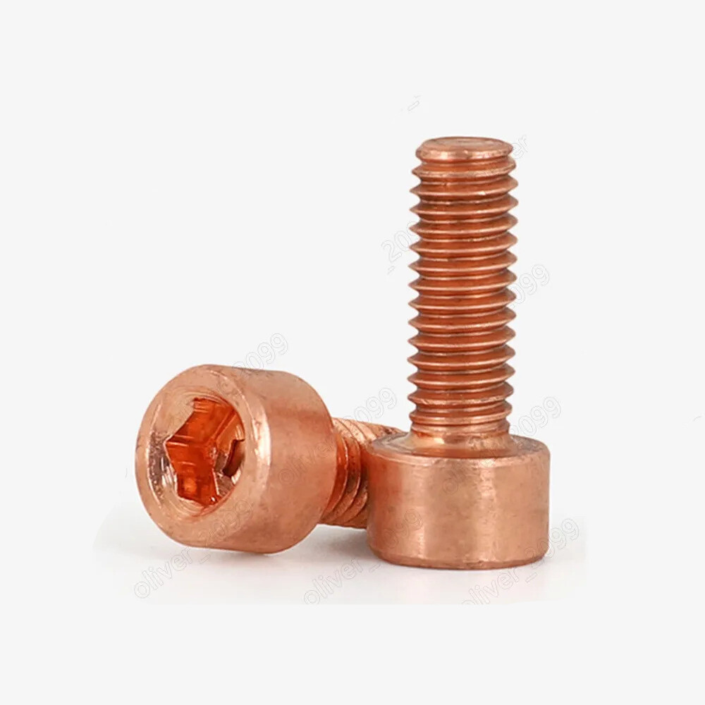 99.9% Pure Copper Cu Allen Bolt Hex Socket Cap Head Screws M3 M4 M5 M6 M8 M10