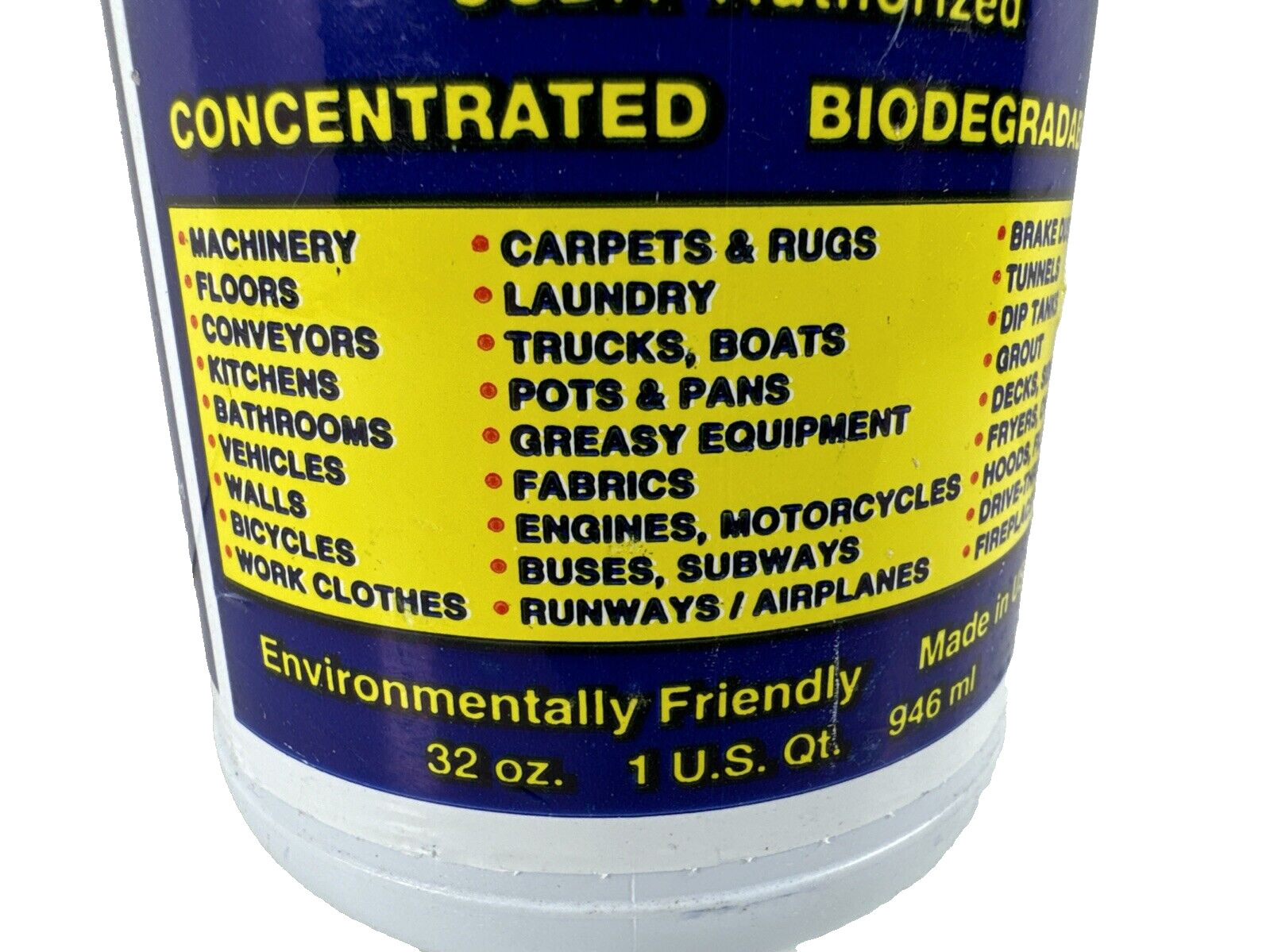 NEW SEALED GP66 Green Miracle Cleaner Quart Cleans Over 1,000 Surface Types