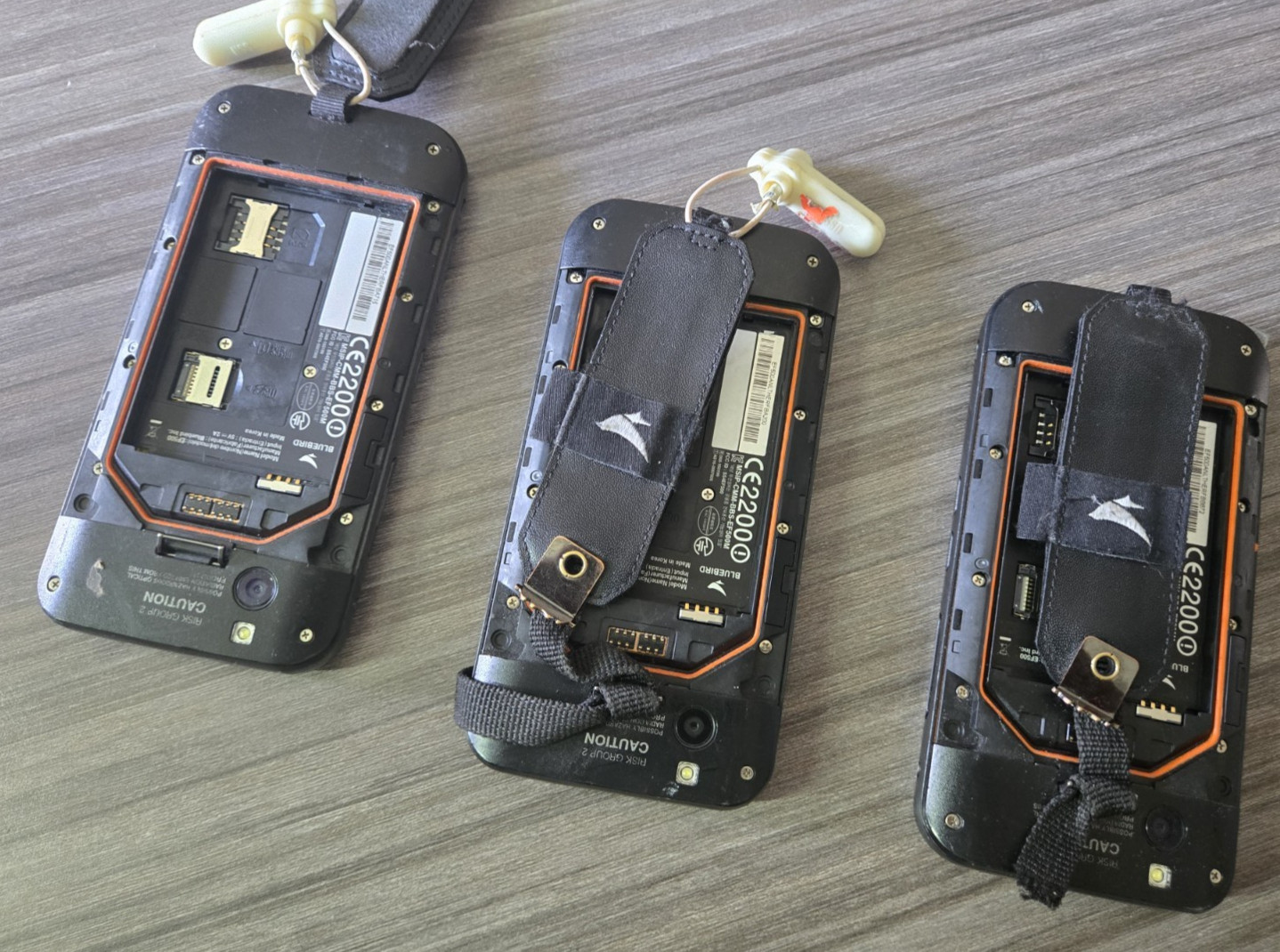 lot of 3 BLUEBIRD EF500 Mobile Handheld Computer Barcode Scanner