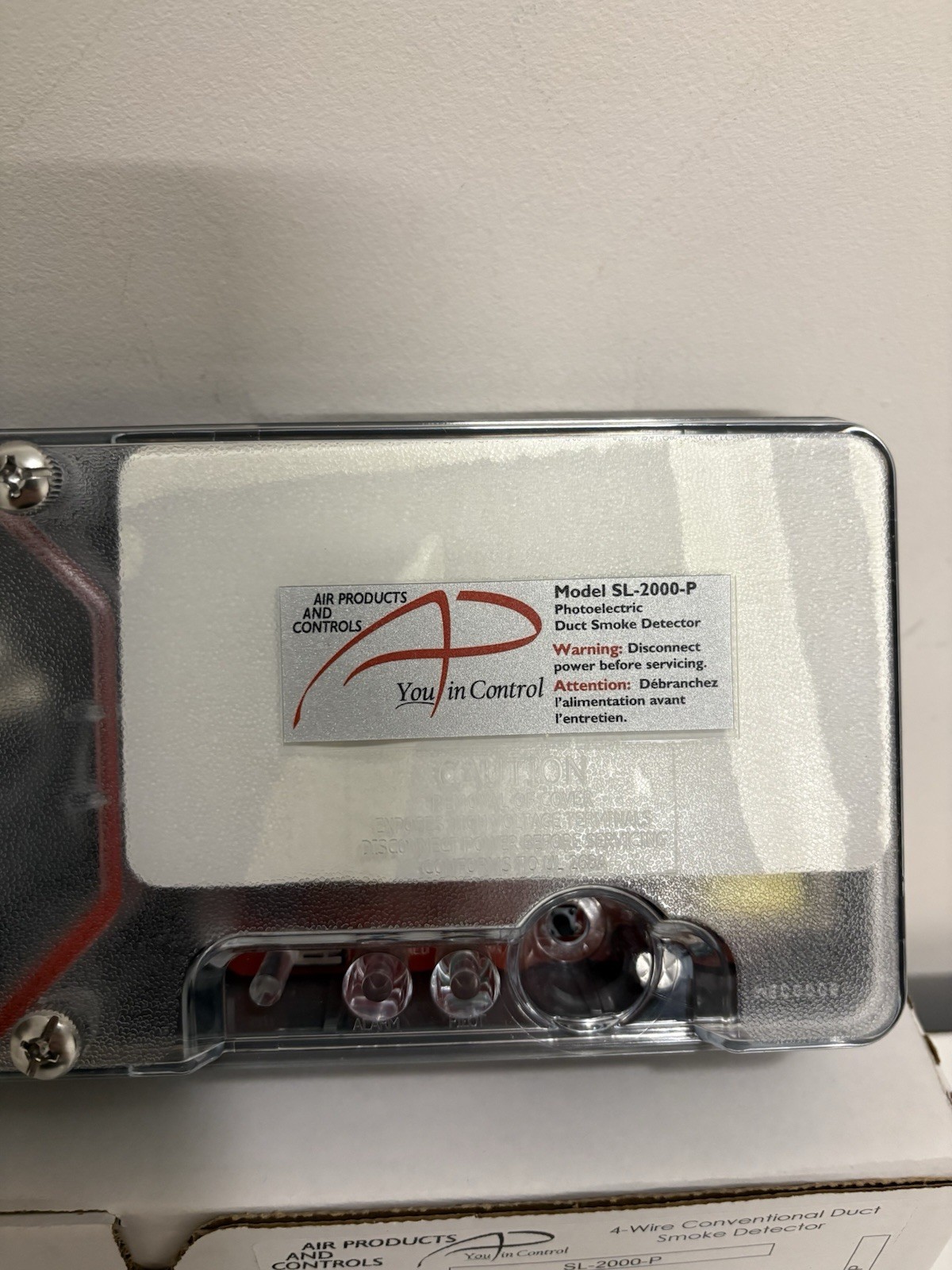 APC SL-2000-P Air Products And Controls 4-Wire Photoelectric Duct Smoke Detector