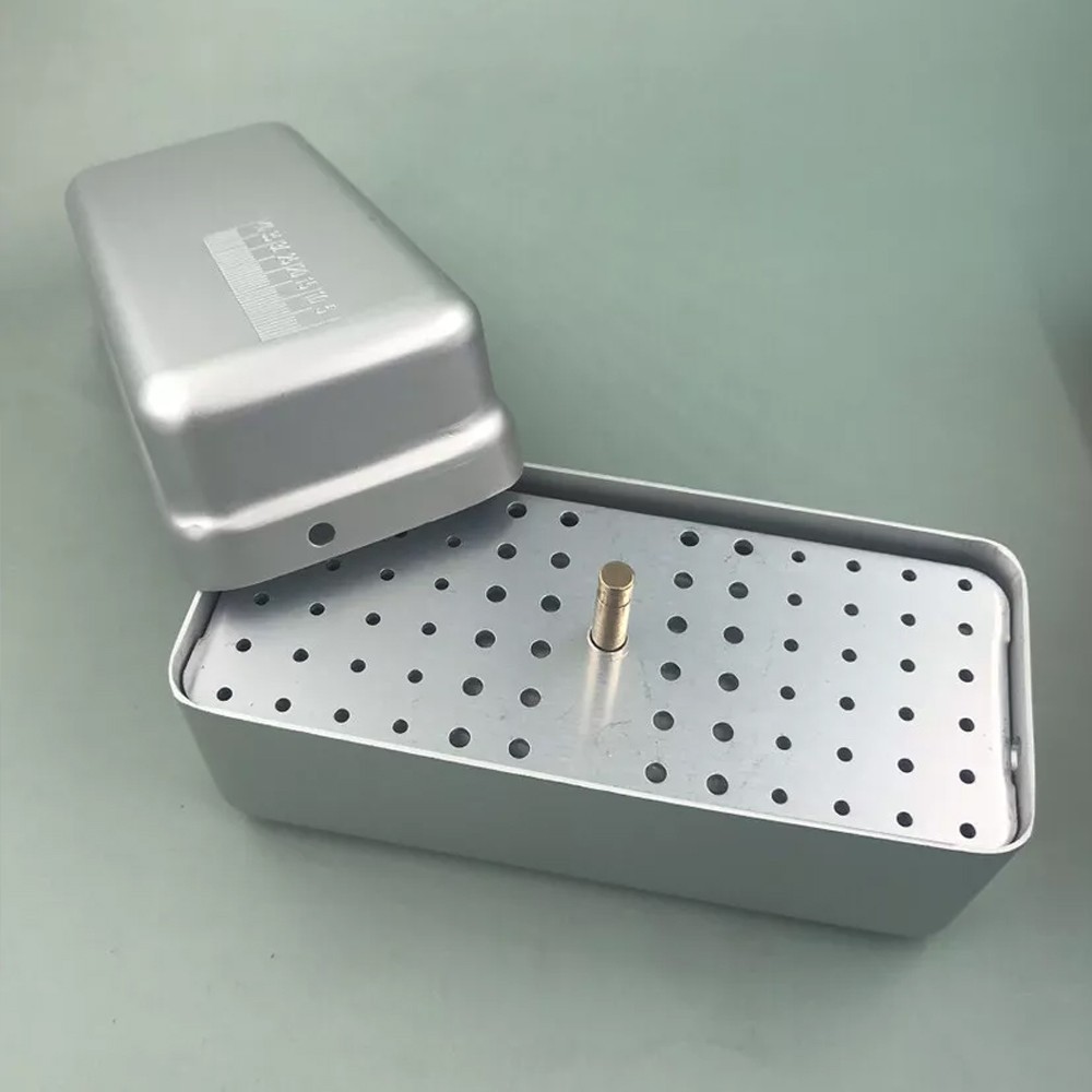 1~4PCS 72 Holes Dental FG Bur Endo File Holder Stand Autoclave Disinfection Case