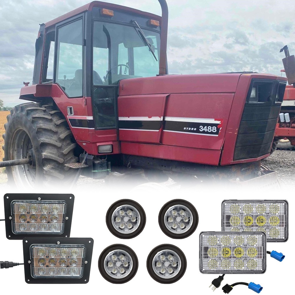 8pcs LED Work Lights For Case IH 3088,3288,3488,3688,5088,5288,5488 Tractors+
