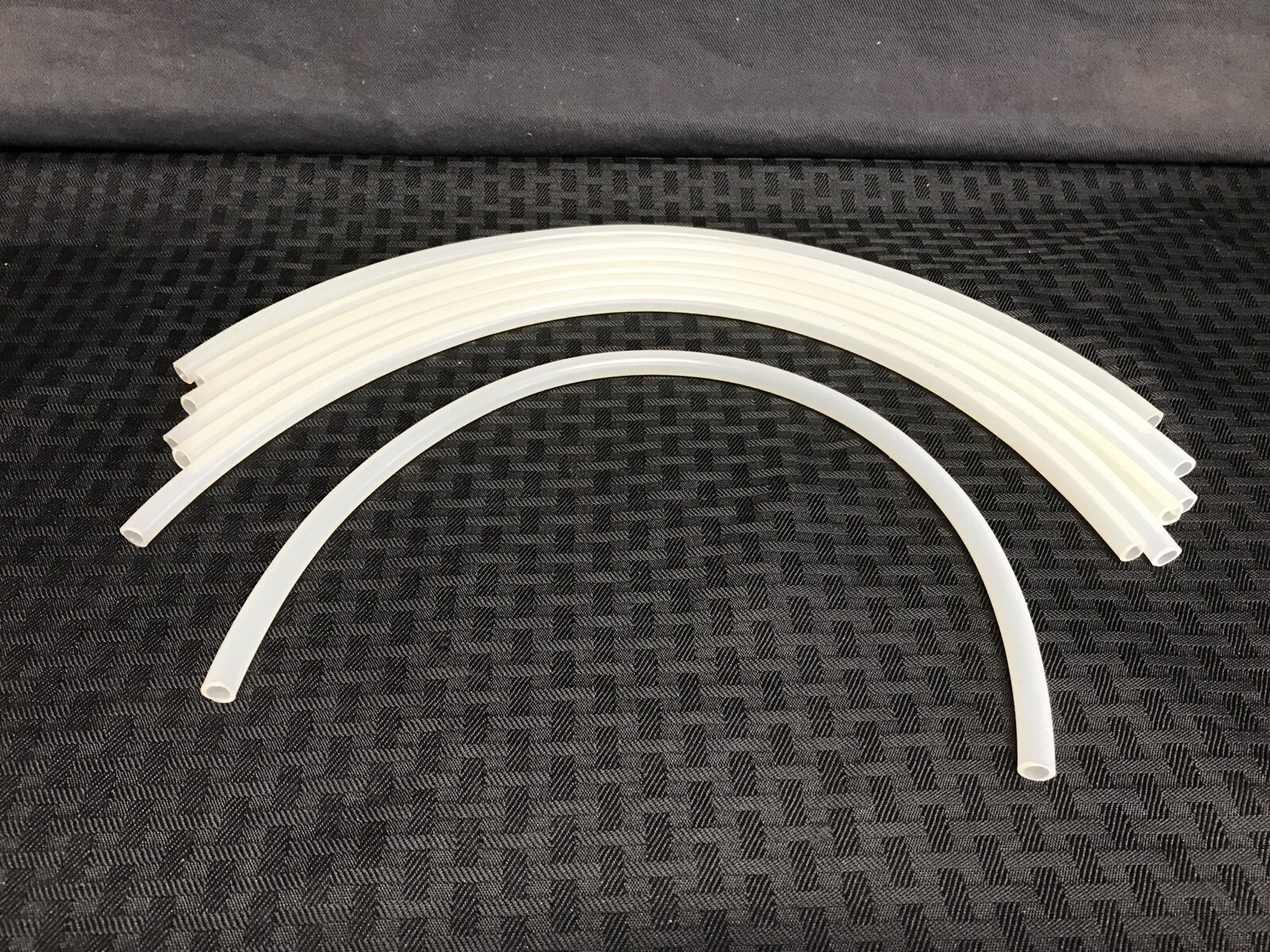 (7) Natural Flexible Hose Tubing in Cut Strips 17 1/2-18” L x 0.25”ID 0.36”OD