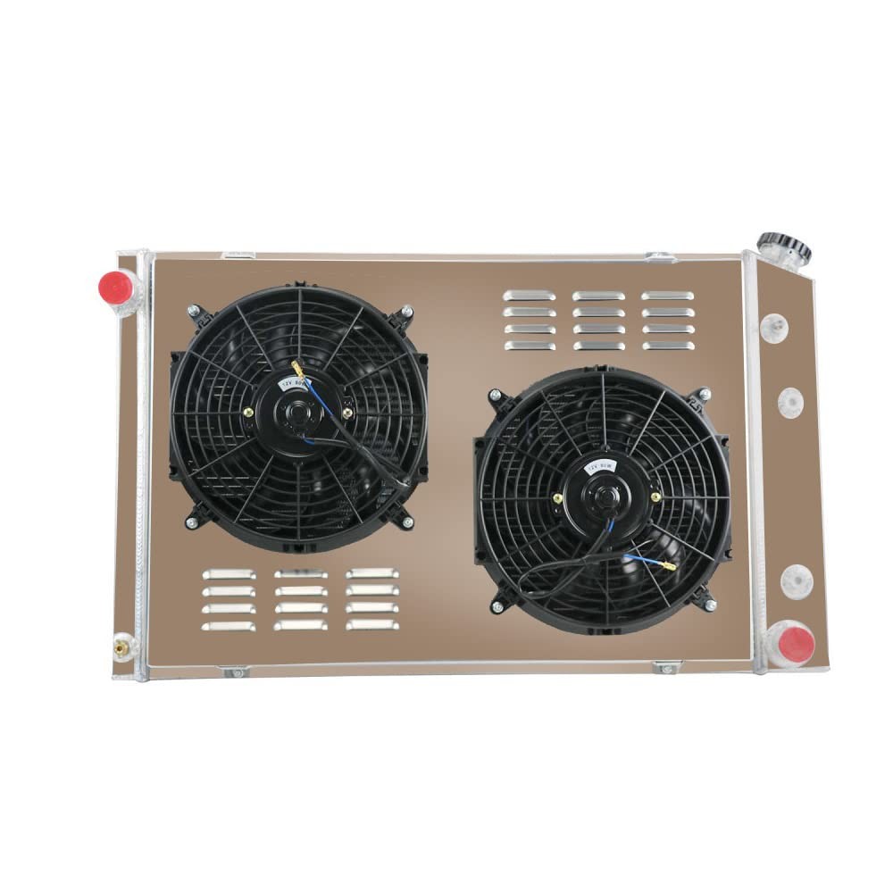 3 Row Alum Radiator+Shroud Fan 73-87 Chevy GMC C10 C20 C30 K10 5.7L 7.4L V8