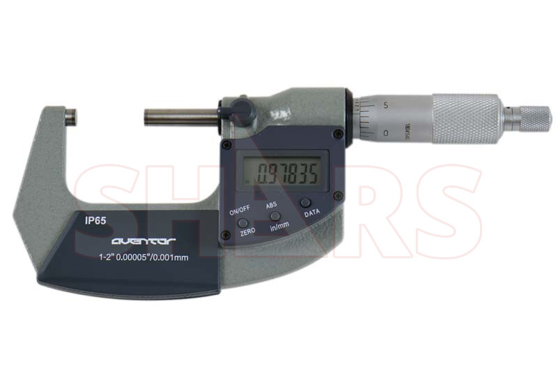 Shars 1-2″ 0.00005″/0.001mm Digital Electronic Outside Micrometer IP65 New P]