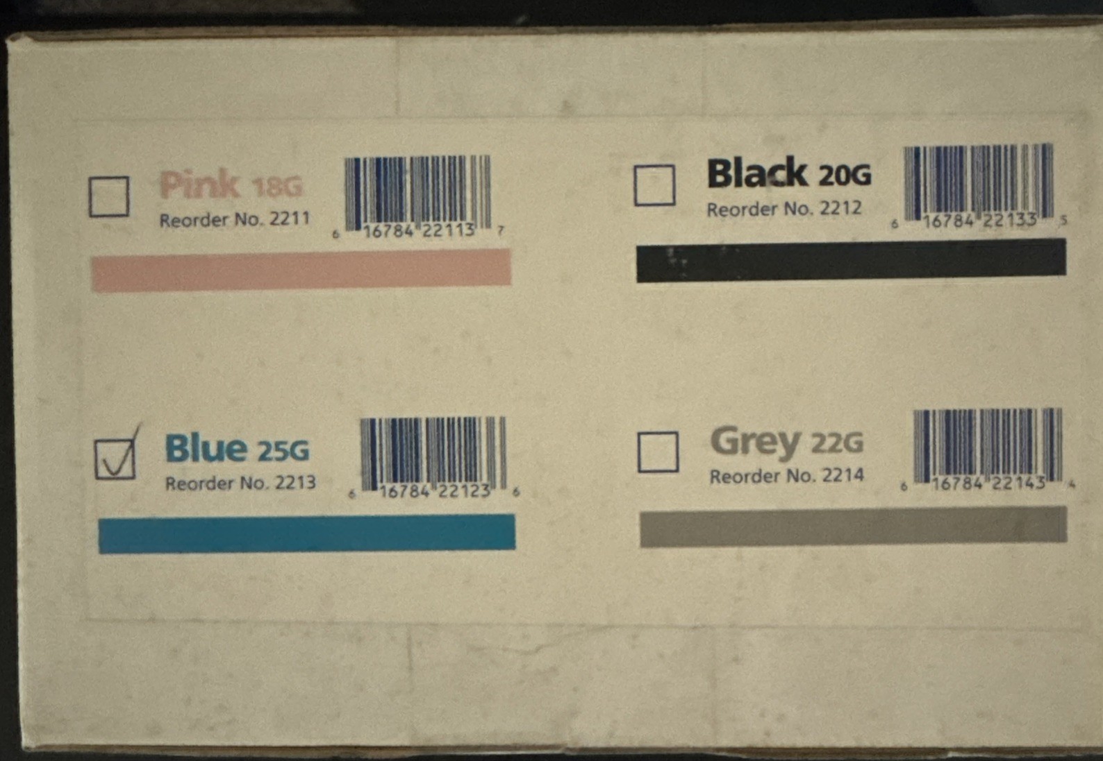 *2,500/case* Dynarex Pre-Bent Flow Tips-25G Etch tips, Blue, 25 bags of 100 tips