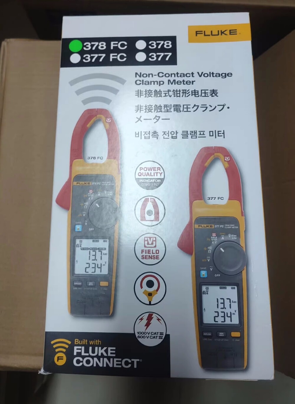 FLUKE 378FC Non-contact Smart Voltage Clamp Meter FedEx/DHL/UPS