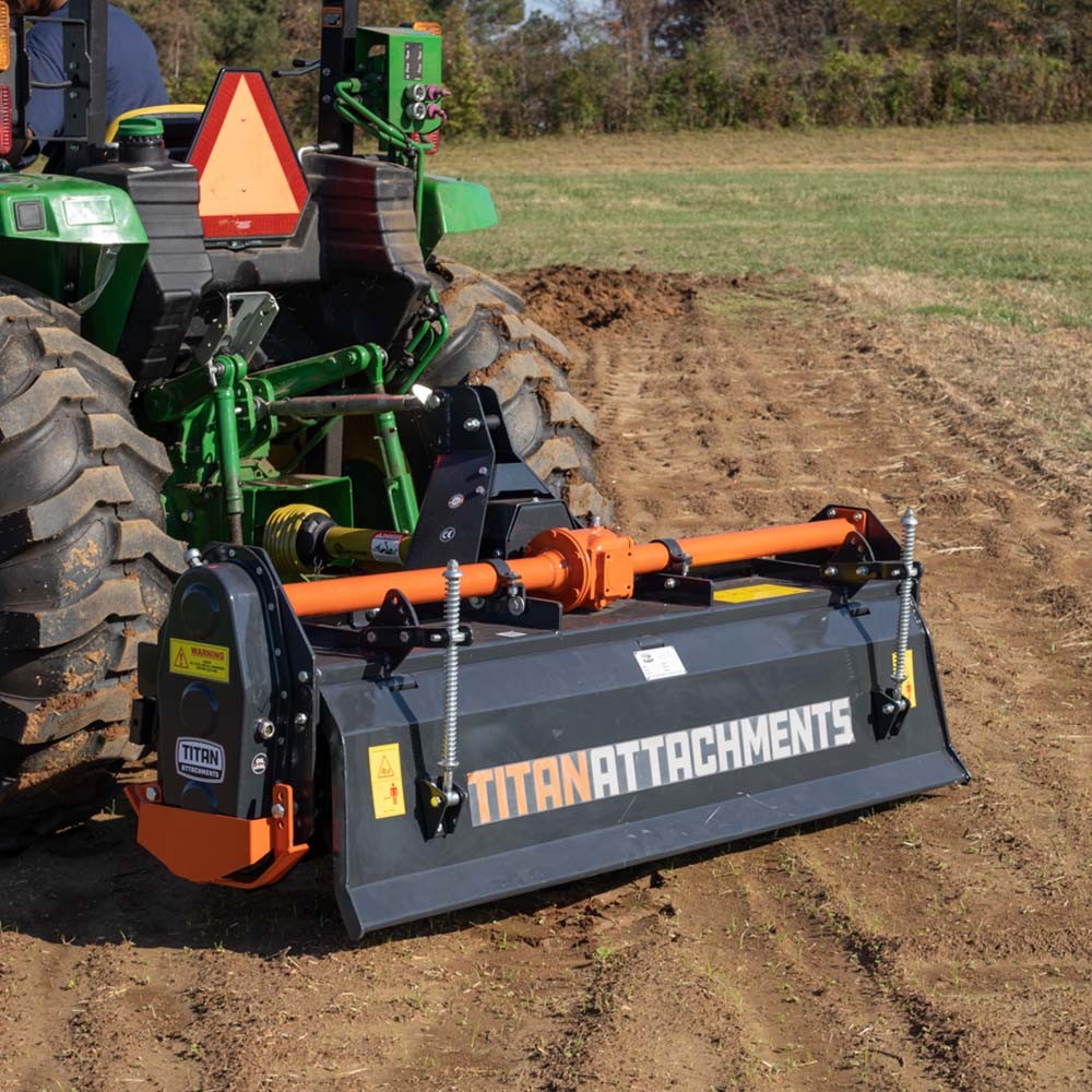 Titan Attachments 3 Point 72″ Rotary Tiller Attachment Fits Cat 1 Tractors