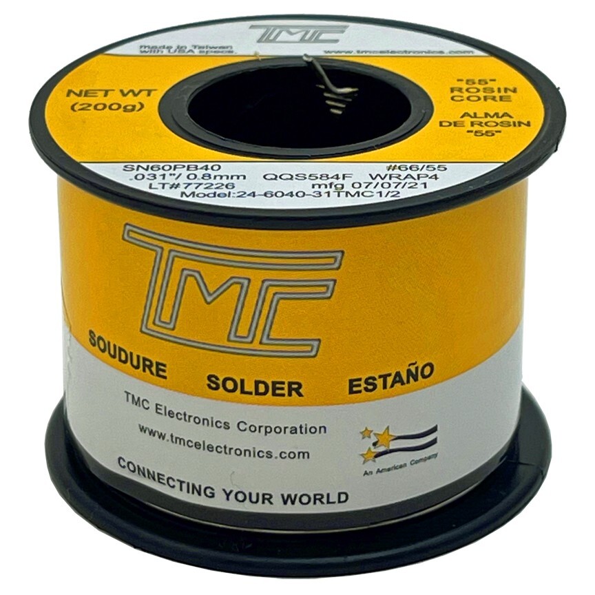 60/40 Solder Wire Sn60 Pb40 0.031″ 0.8mm 2.2% Rosin Core 7oz 200g US SELLER