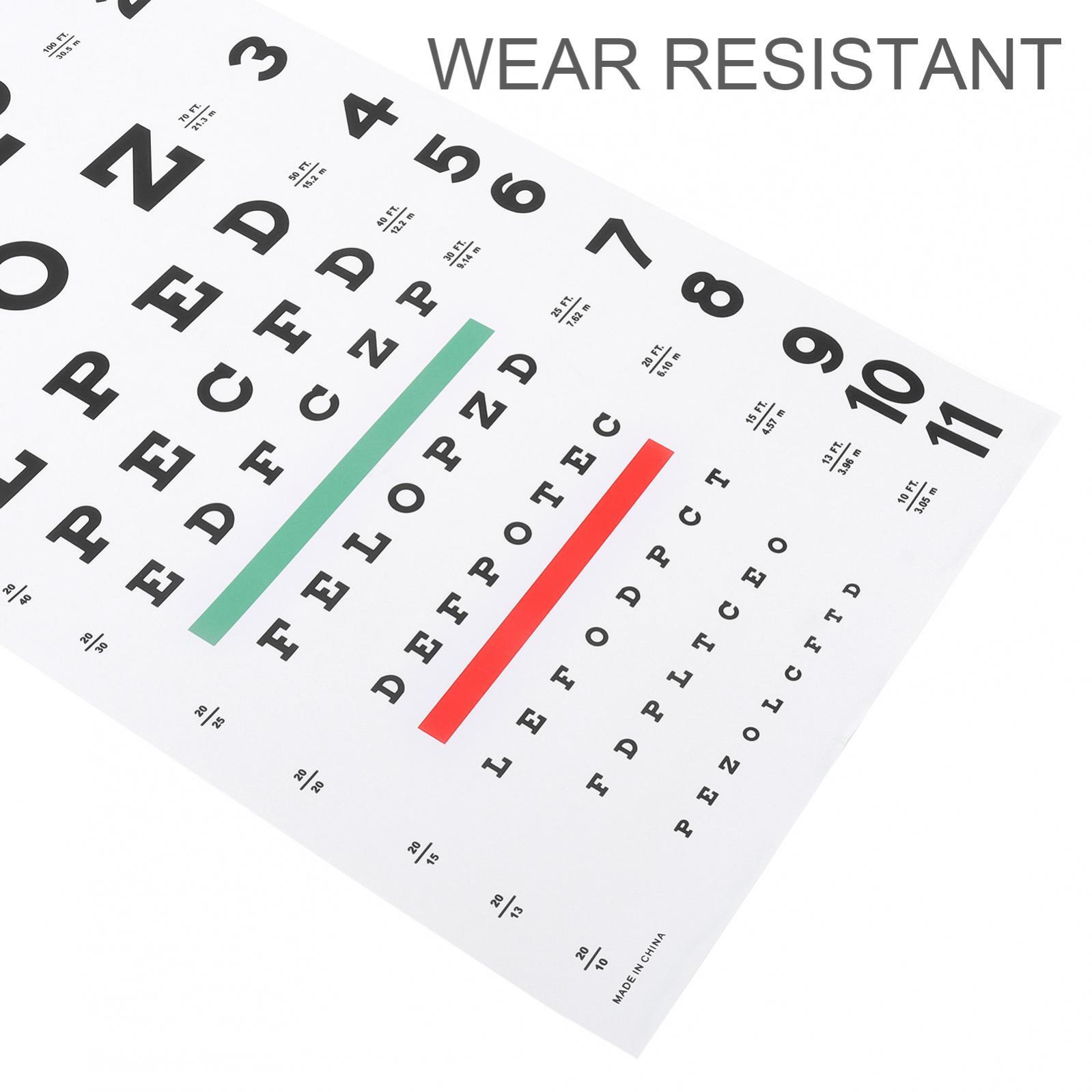 Eye Chart Eye Testing Chart Visual Acuity Measuring Eye Charts Set for Eye Exam