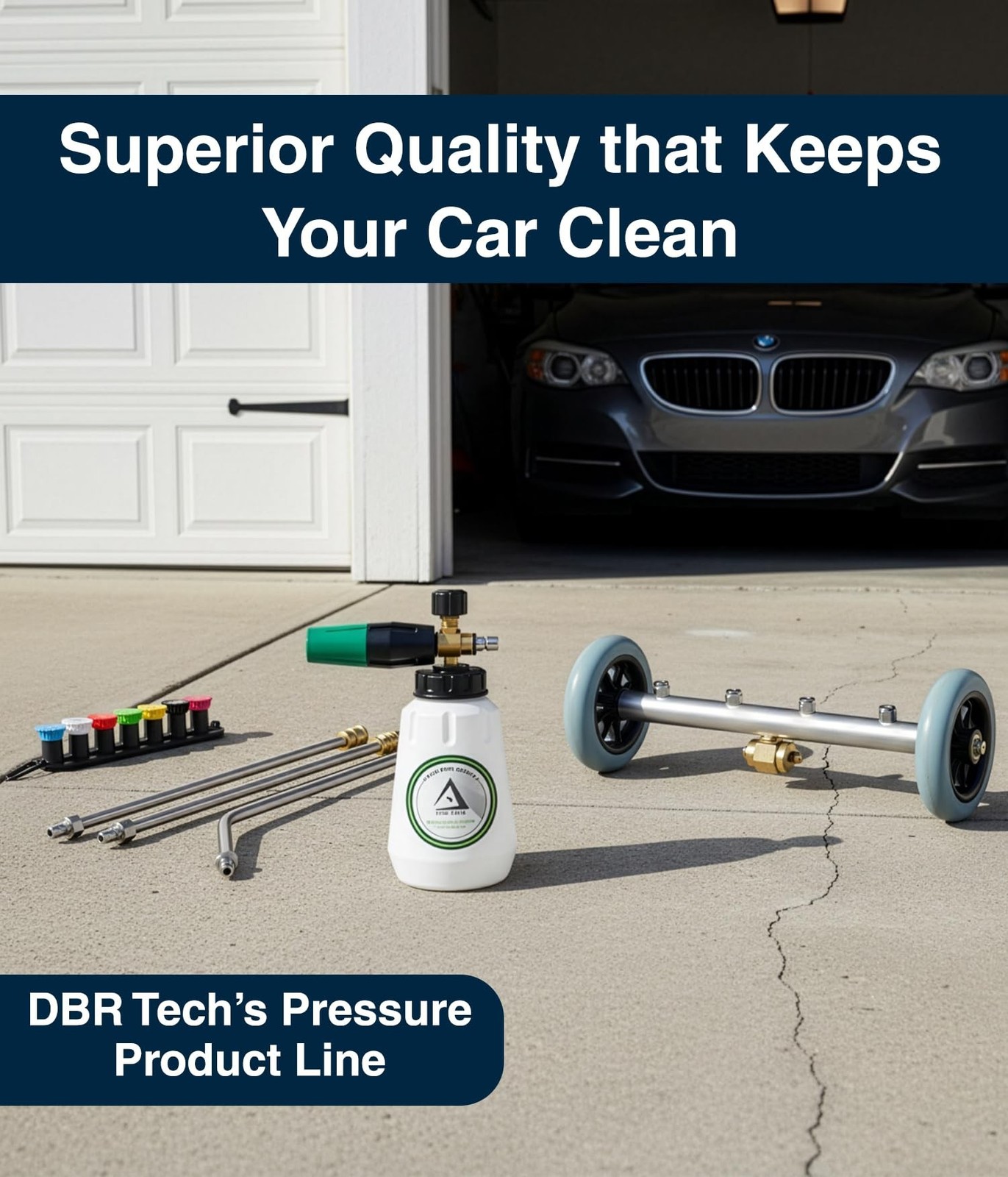 DBR Tech® Undercarriage Pressure Washer Attachment & Water Broom | 1500-400