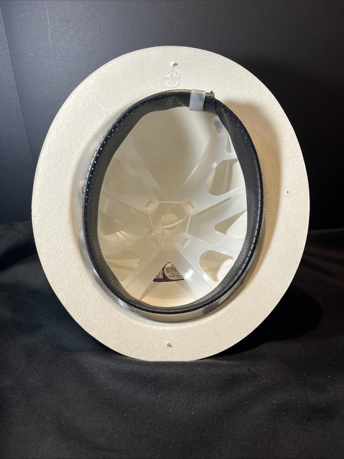 NEW NOS VTG SuperGlas FIBRE-METAL Safety Hard Rimmed Hat Cap Helmet White USA
