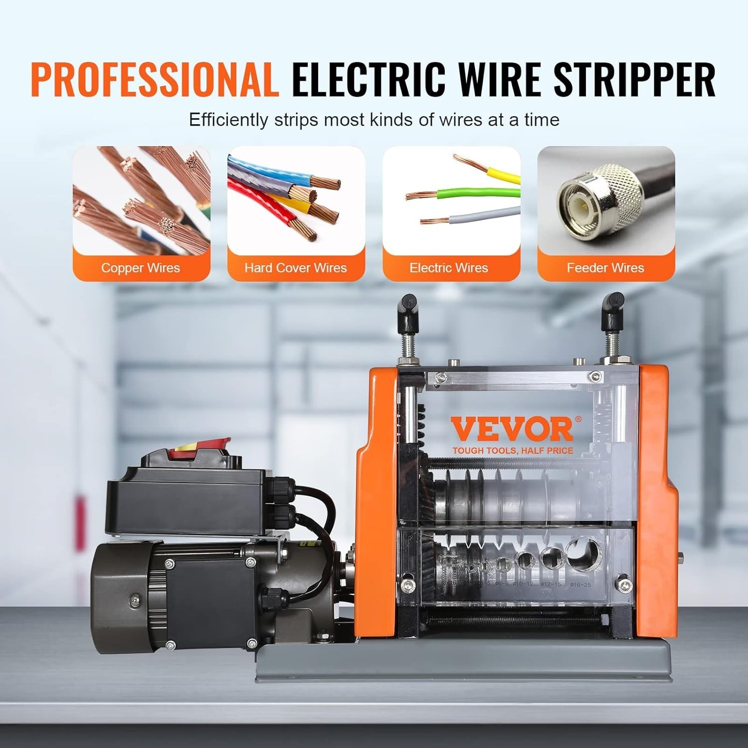 Electric Wire Stripping Machine, 0.06»-0.98» Automatic Wire Stripper Machin…