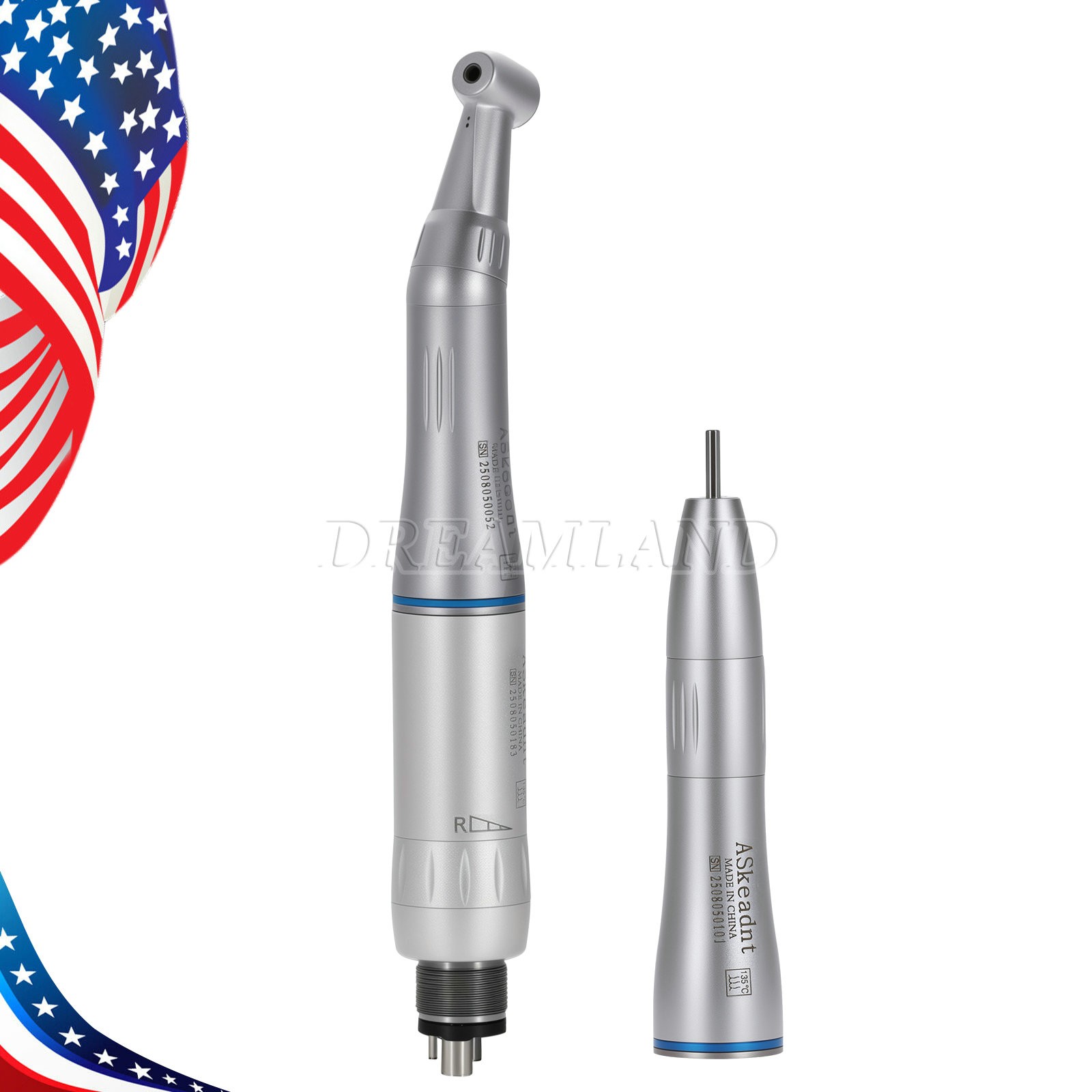 Dental Slow Speed Handpiece Inner Water Contra Angle/ Straight/ Air Motor 4Holes