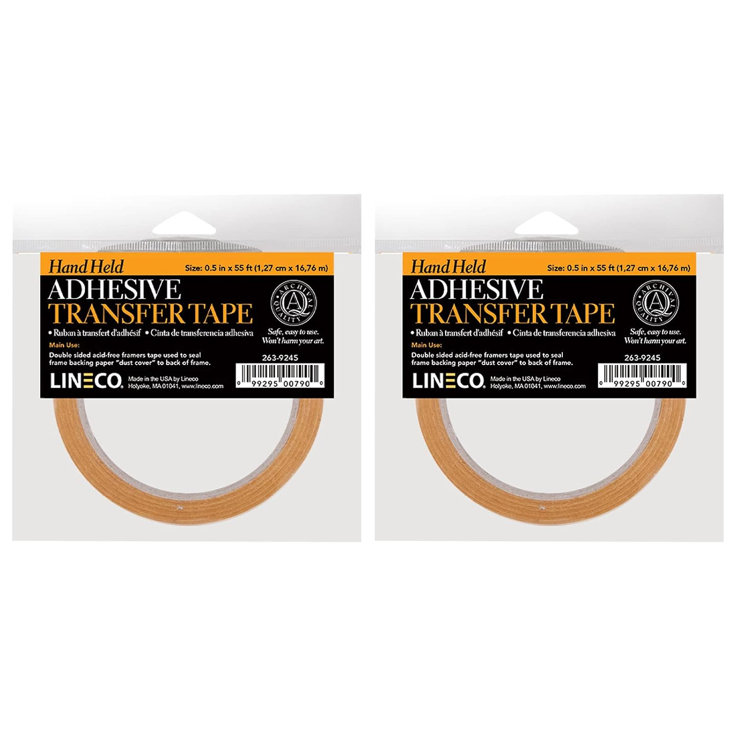 , Reverse Wound Acid-Free 2 Mil Adesive Transfer Hand Held ATG Tape. Used in Pic