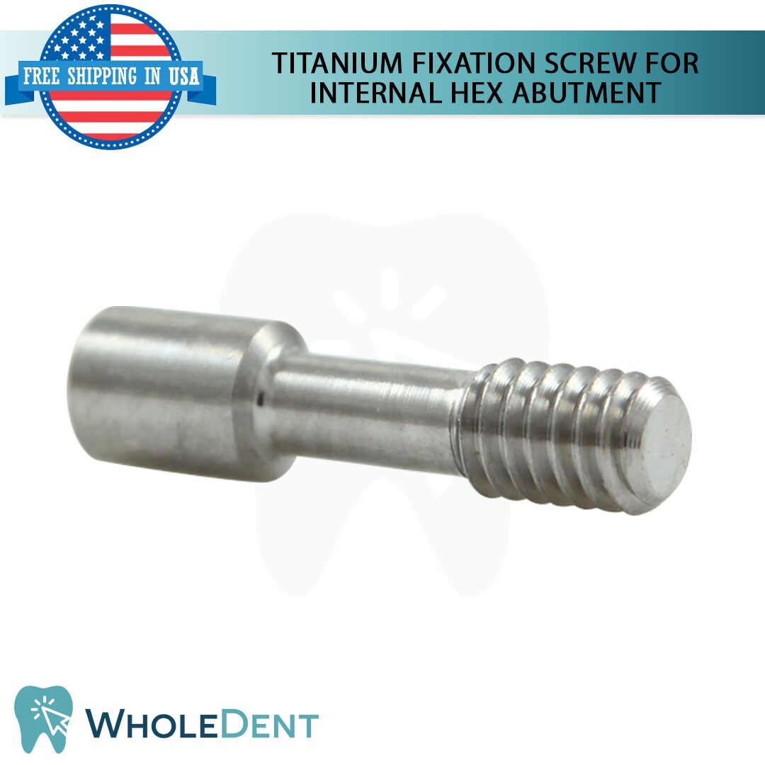 X5 Dental Titanium Fixation Screw For Abutment Int Hex 2.42mm Connection