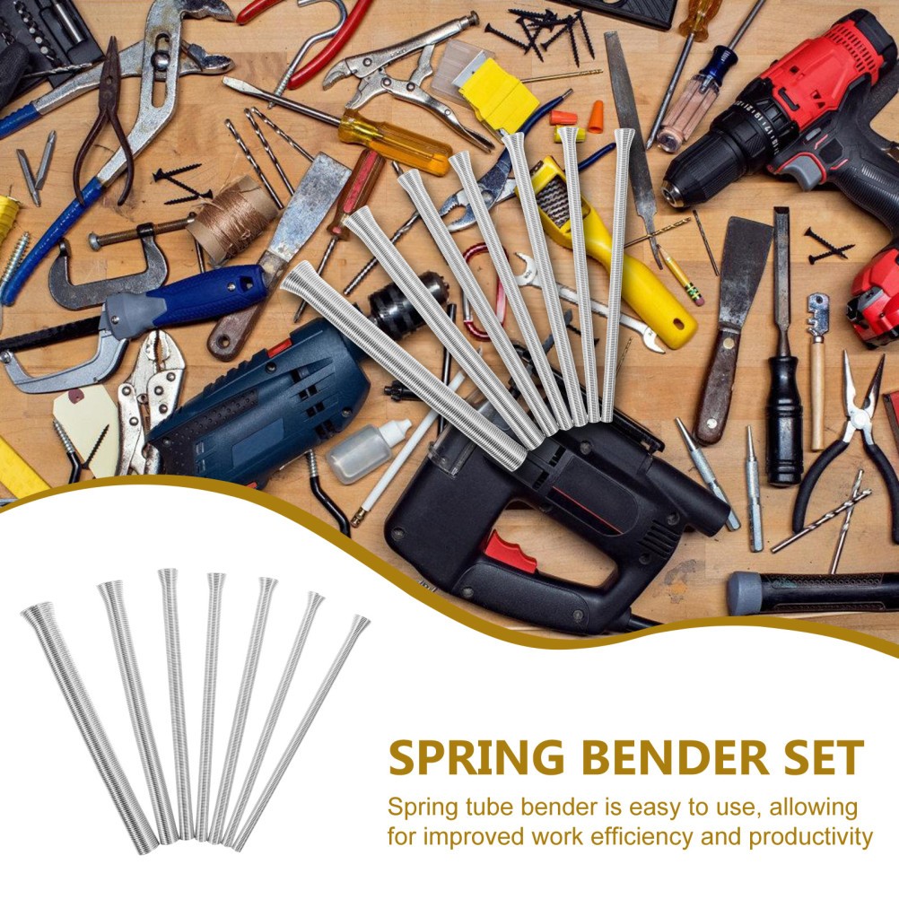 7 Pcs Metal Bender Hand Tool Copper Pipe Spring Kit Aluminum-plastic Bending