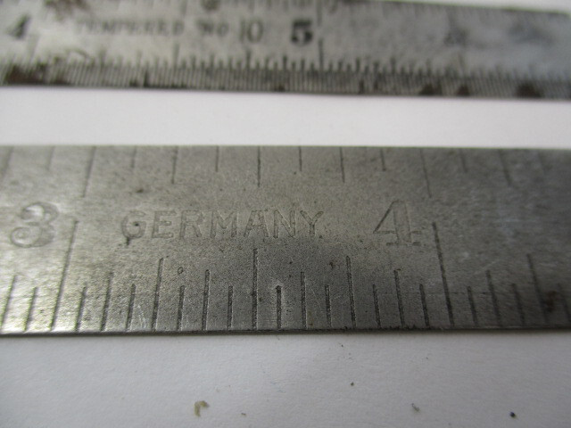 (3) 6″ Scales (1) 3″ Cut Down Ruler (3) Old Scale Sleeve Holders for Rulers VGC