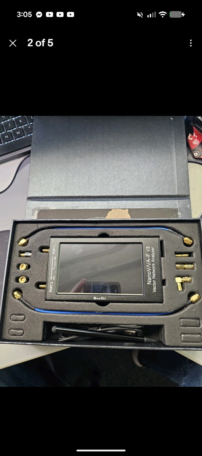 NanoVNA-F V3 1MHz-6GHz Portable Vector Network Analyzer VNA for MF/HF/VHF/UHF
