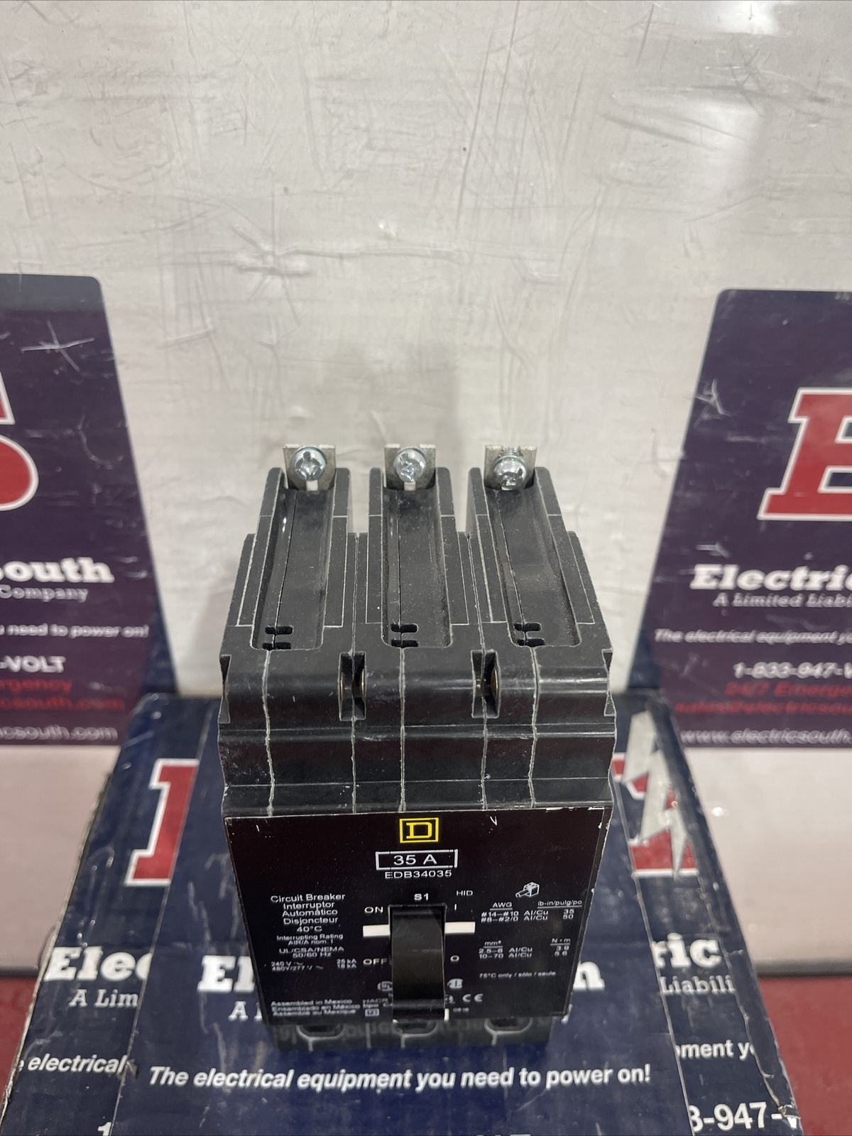Square D EDB34035 Circuit Breaker 35 Amp 480V 3 Pole