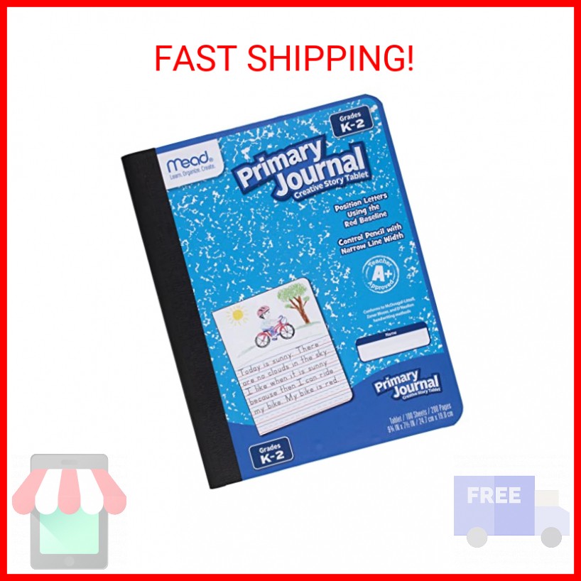 Mead Primary Journal Creative Story Tablet, Grades K-2, 7-1/2″ x 9-3/4″, 100 She