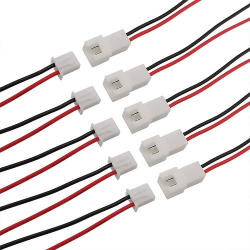 40 Pairs XH2.54mm 2 Pin Male Female Connector Plug Red Black Ter Size: 2.54 mm