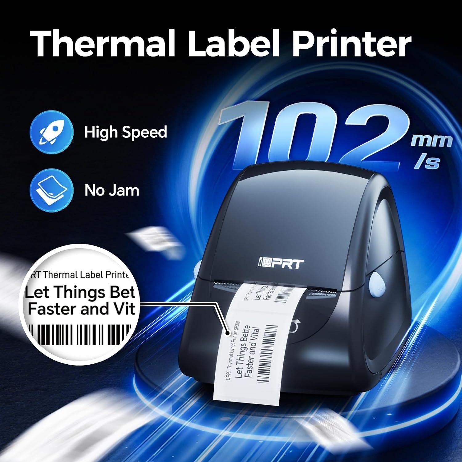 Compact SP310 Label Maker for 1″-3.35″ Labels | Compatible with All Major OS