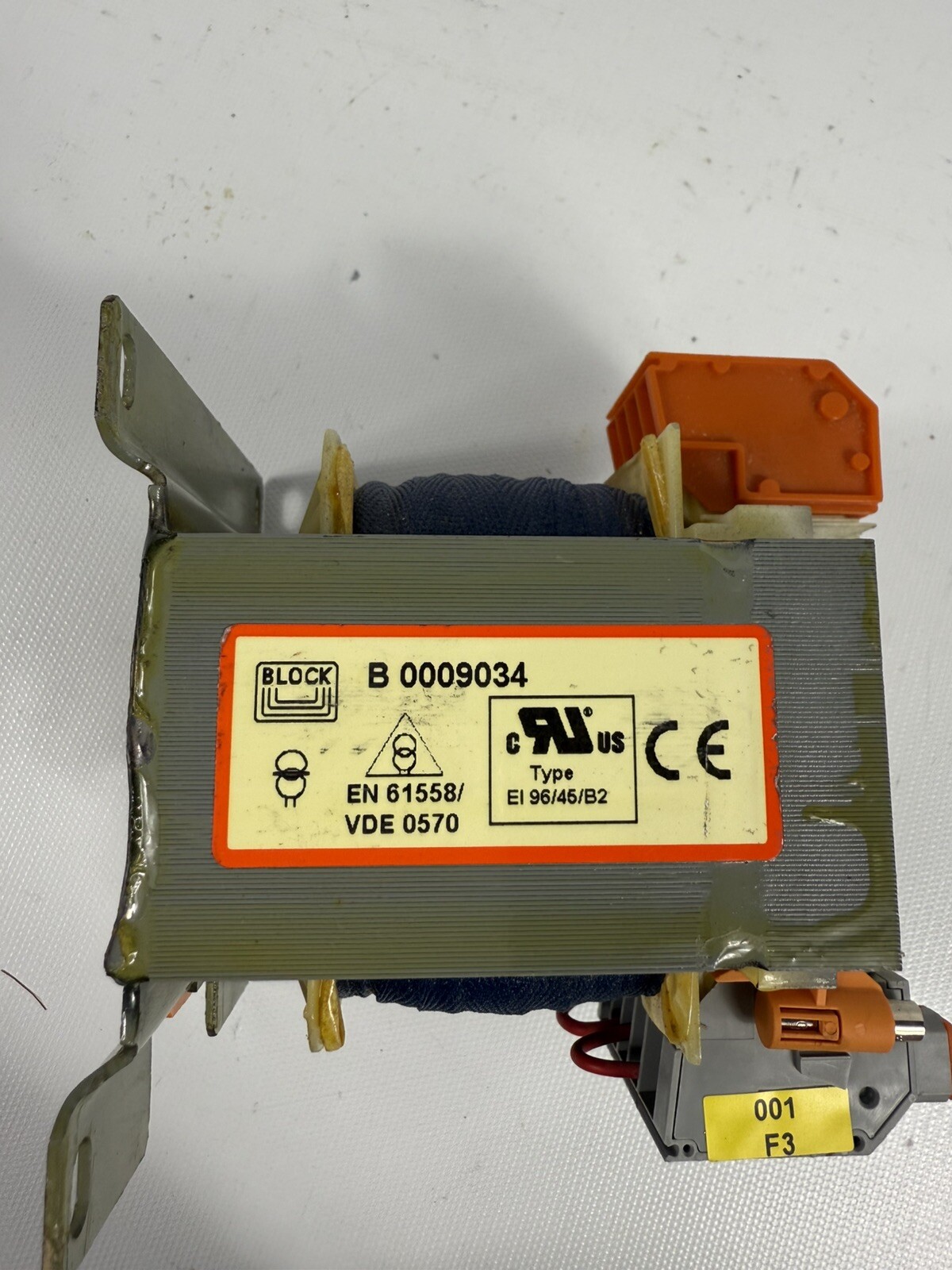 NEW BLOCK B 0009034 TRANSFORMER, 200/450VA, 50-60Hz