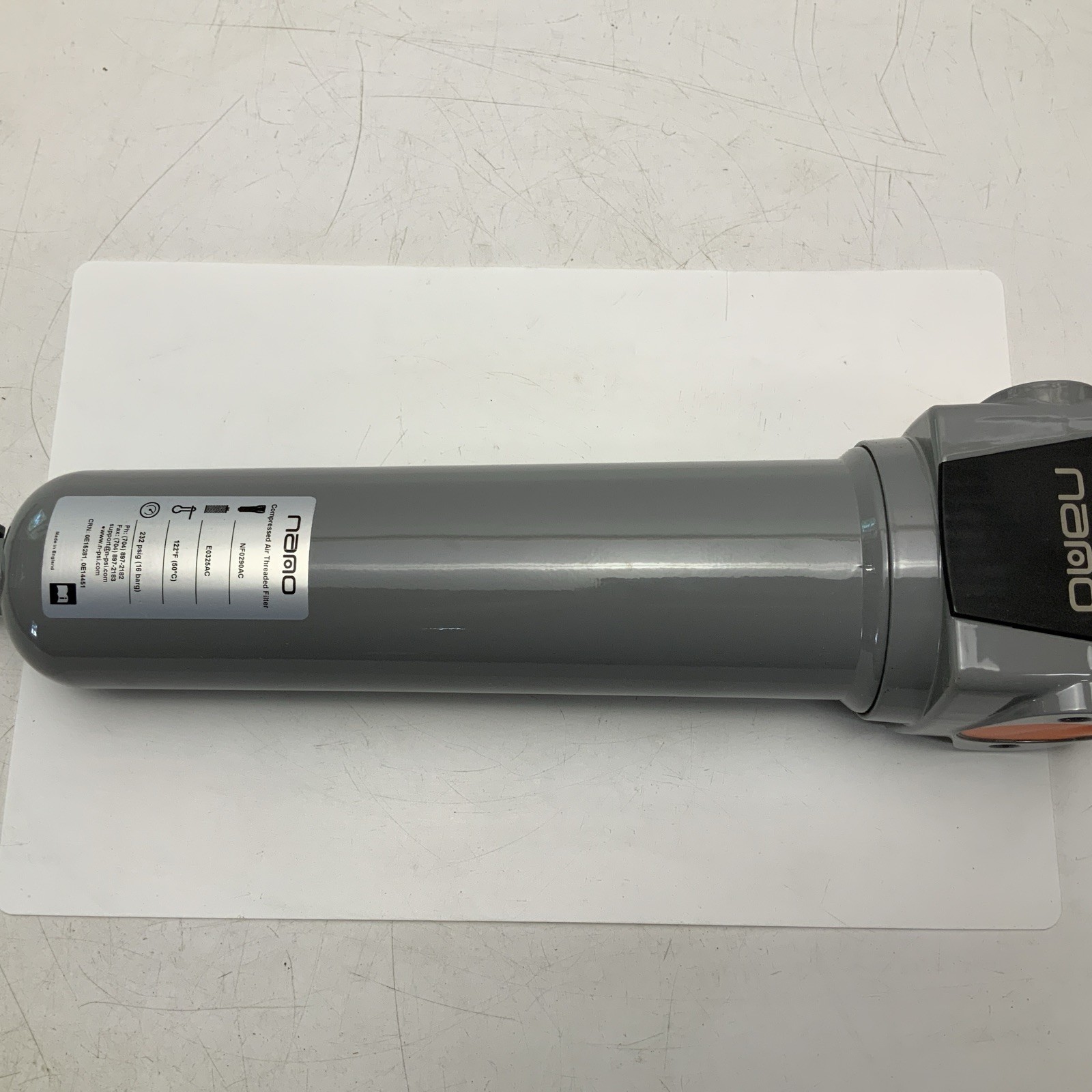 NEW NANO COMPRESSED AIR THREADED FILTER NF0290AC E0325AC 122F (50C)