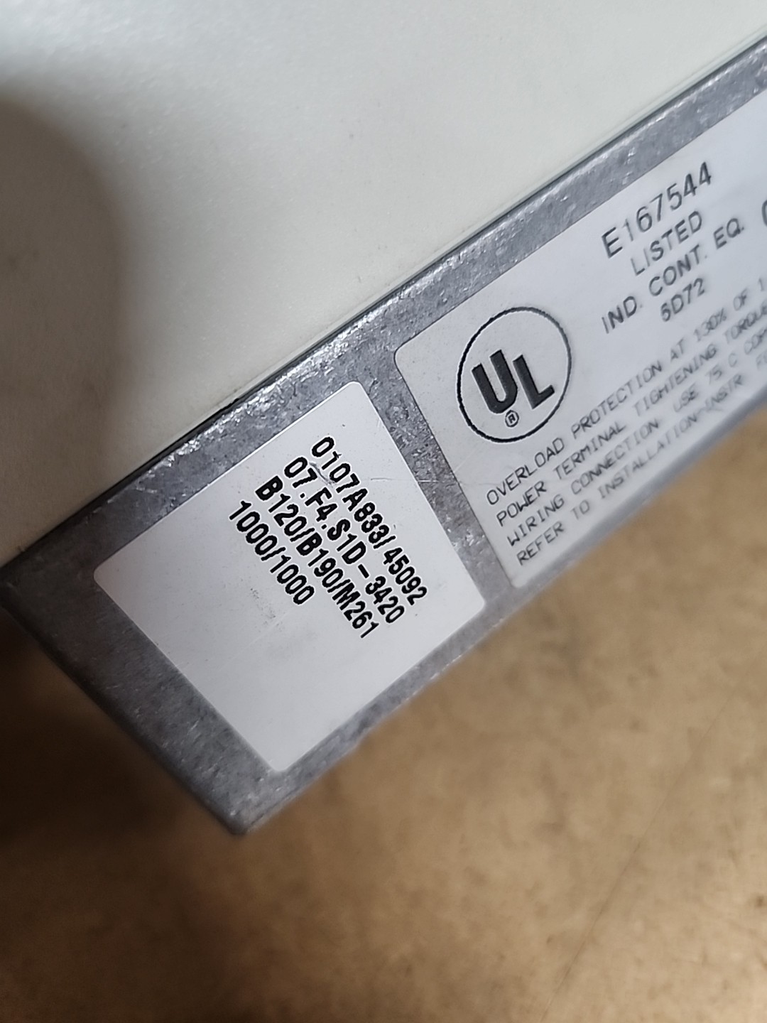 KEB 07.F4.S1D-3420 V1.2 Combivert AC Drive 3PH 1.8KVA 480V 1.8A