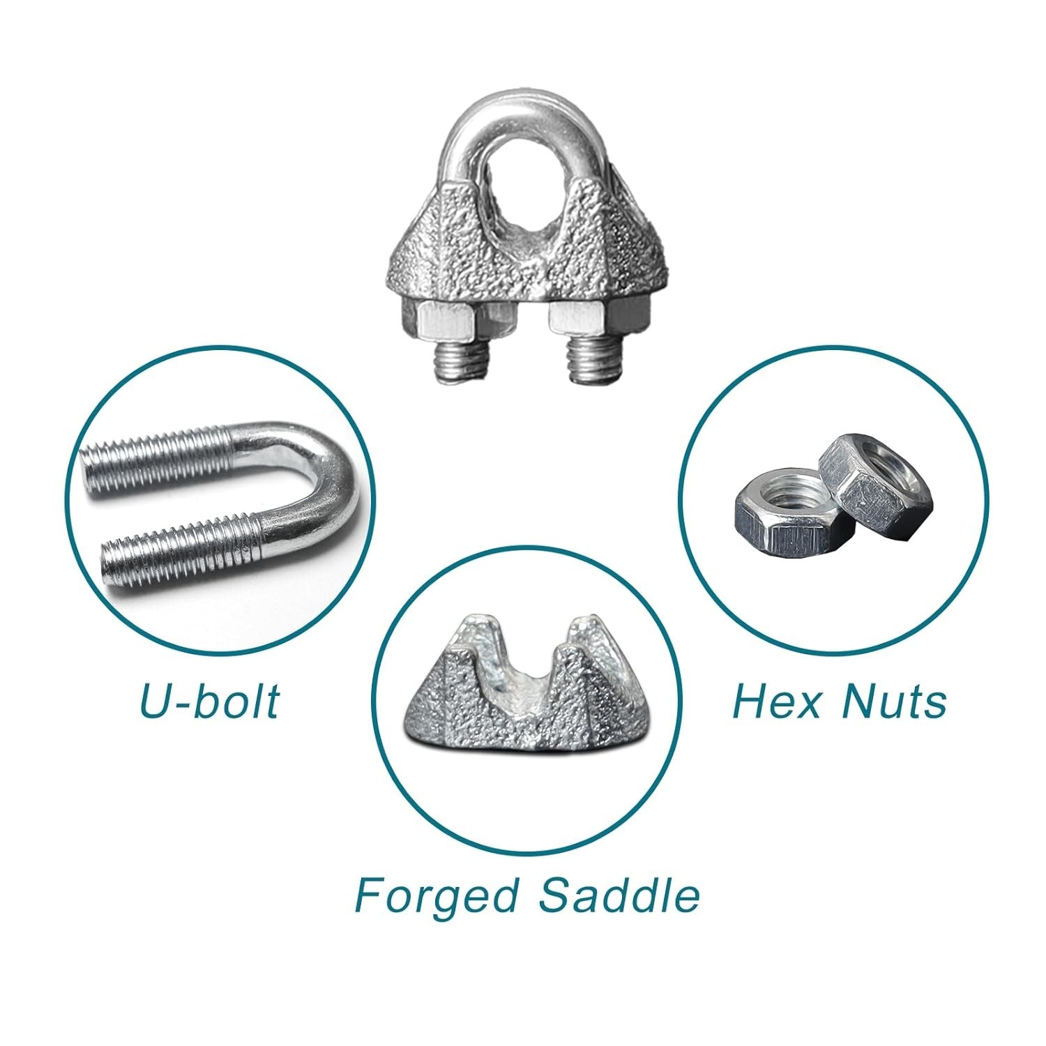 Clamp, 3 Pc or 20PCS 1/8 Inches M3 Cable Clamps, Zinc Plated Wire clamp