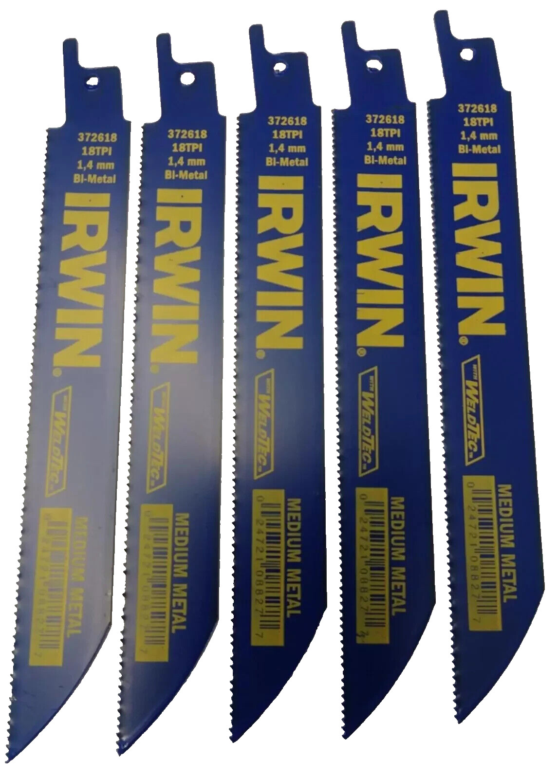 (100) Irwin bLADES 372618 6″ x 18 TPI Medium Metal Reciprocating Blade X 100 PC