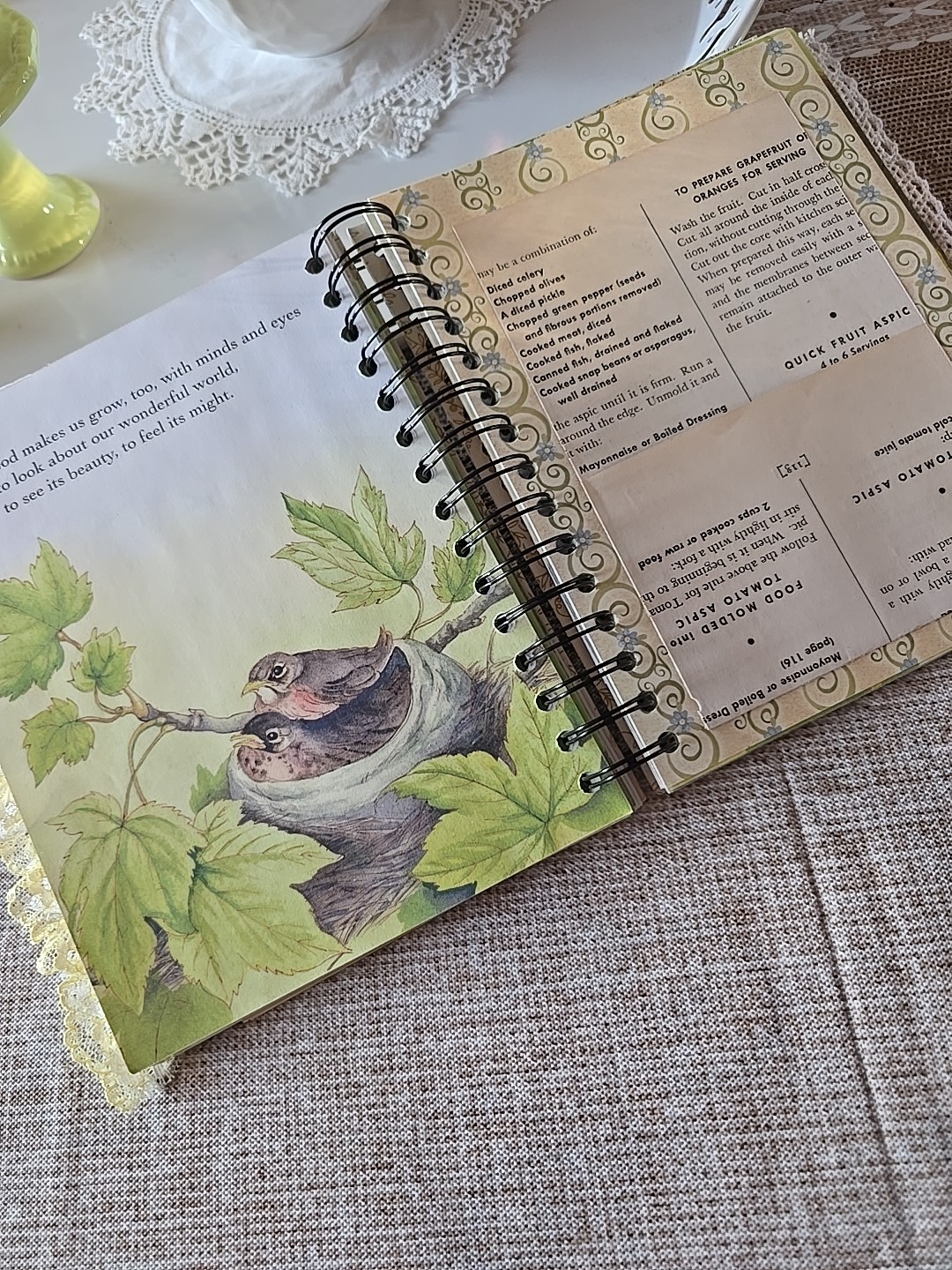 LGB About God Hardcover Junk Journal Wire Bound Scrapbook Vintage Upcycled Book