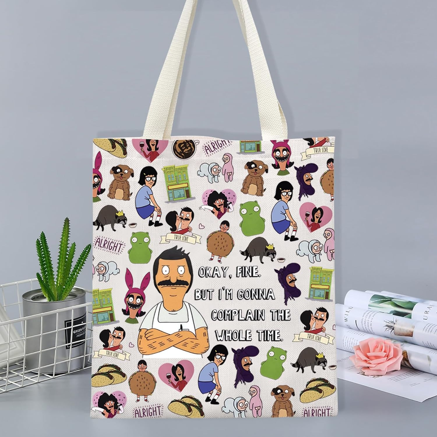 Cartoon Family Inspired Tote Bag TV Series Fan Gift Cartoon Fan Merchandise