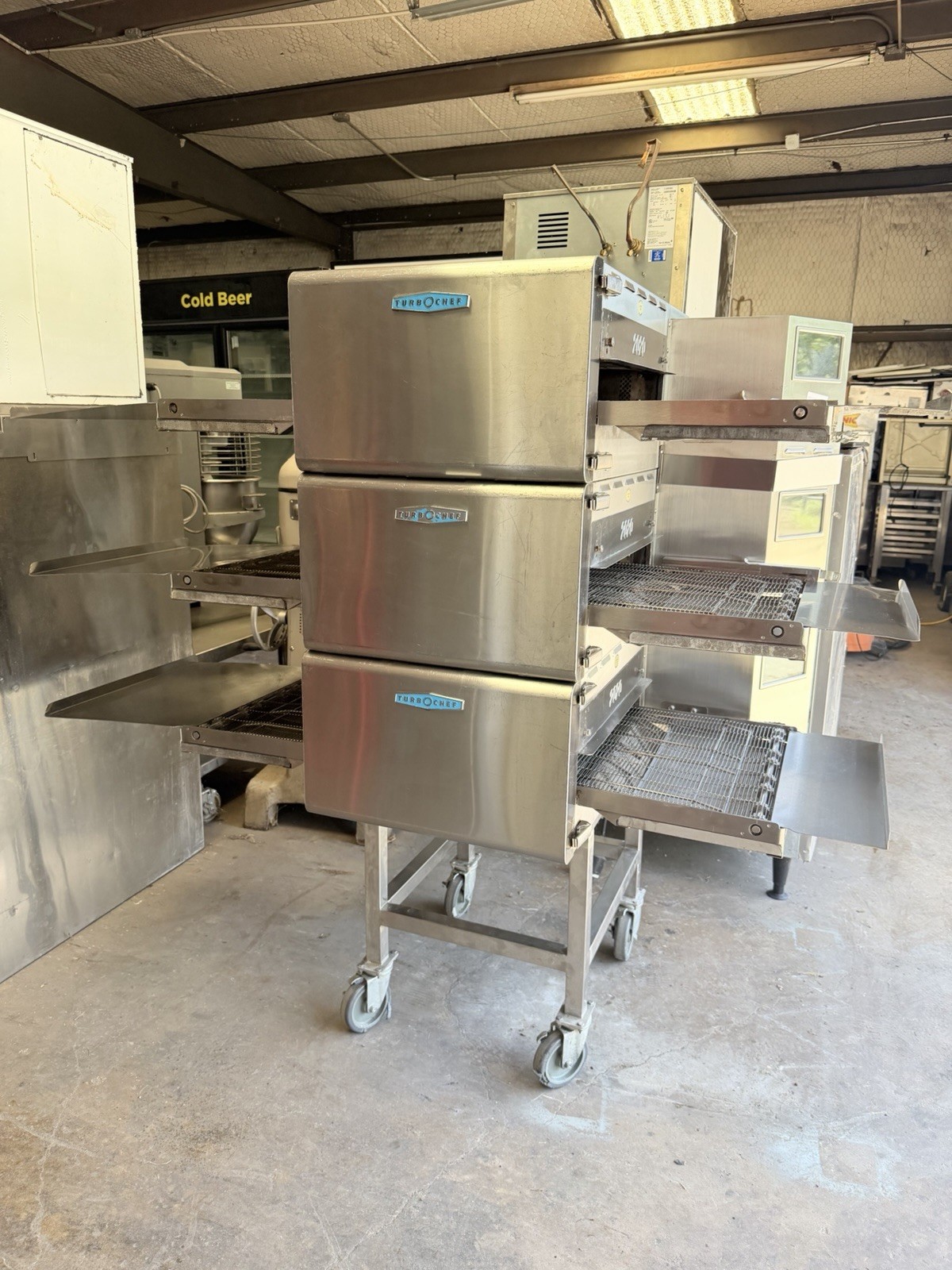 2024 TURBOCHEF HHC2020 TRIPLE STACK ELECTRIC CONVEYOR PIZZA OVEN. WORKS GREAT!