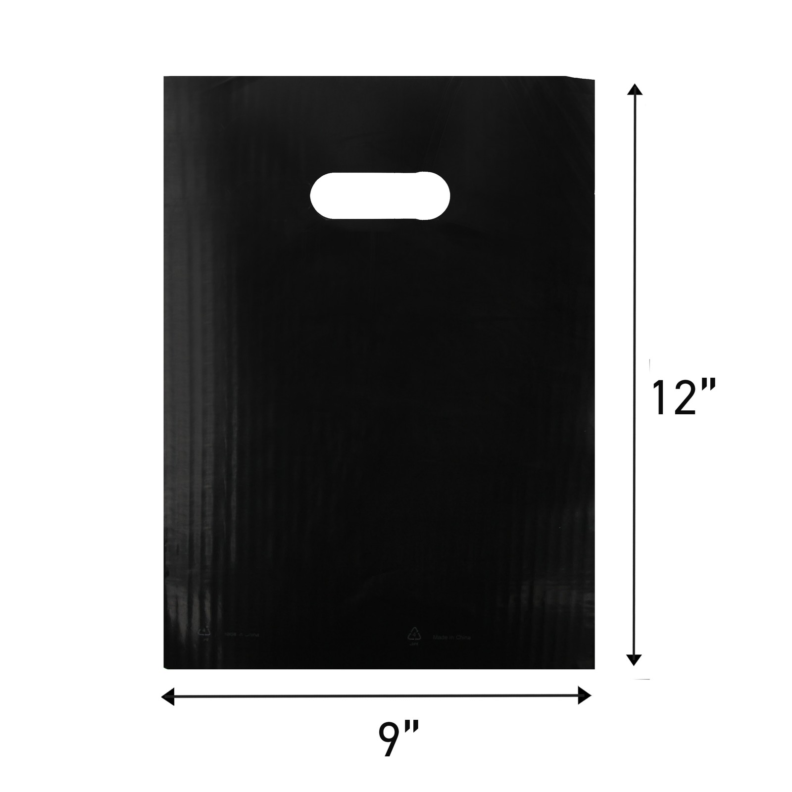 Small Low Density Black Merchandise Bags – 9″ x 12″- Case of 1,000