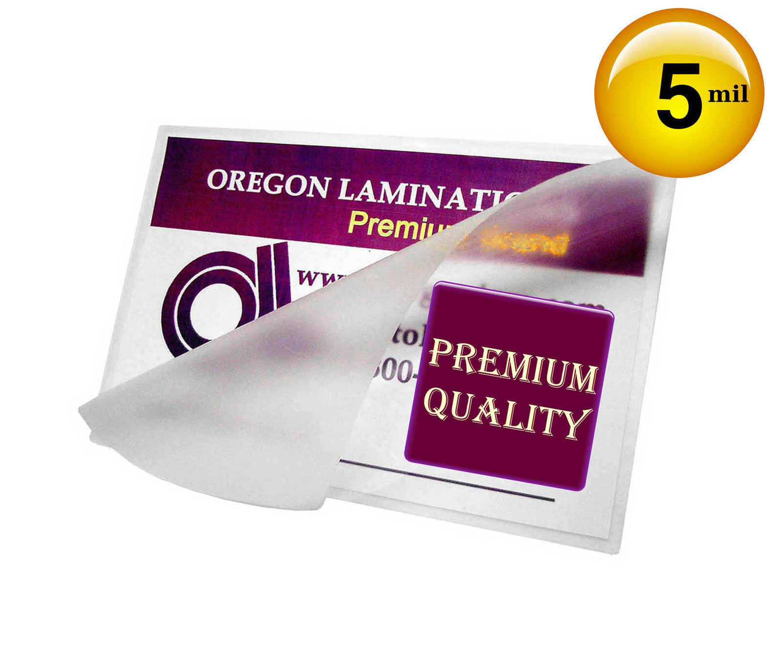 [500] 5 Mil Hot Laminating Pouches for 15-Up Cards 2-3/8 X 3-1/4 Clear
