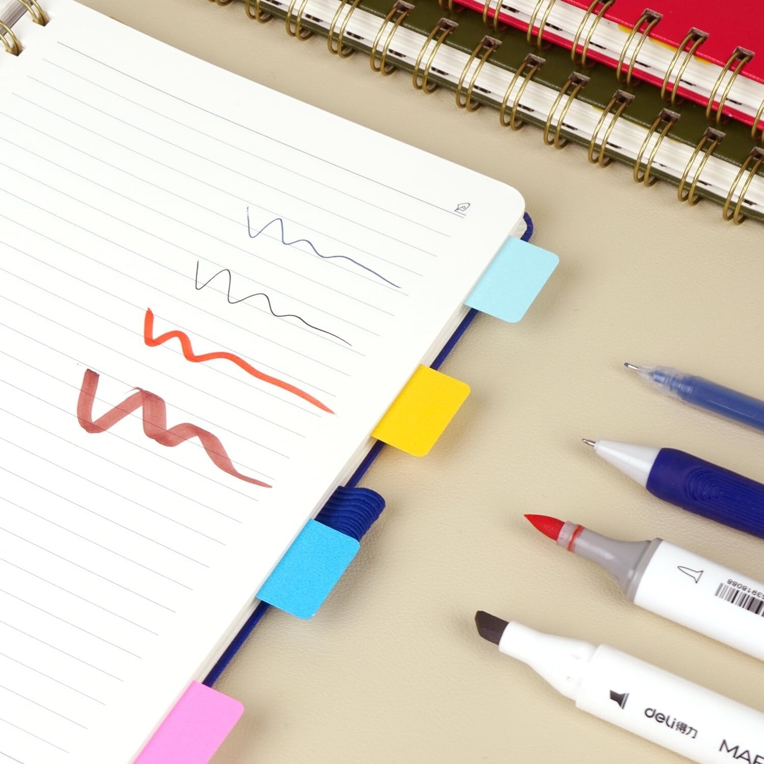 POPRUN Lined Spiral Journal Notebook for Women & Men, 7-1/4″ x 9-1/2″, 220 Numbe
