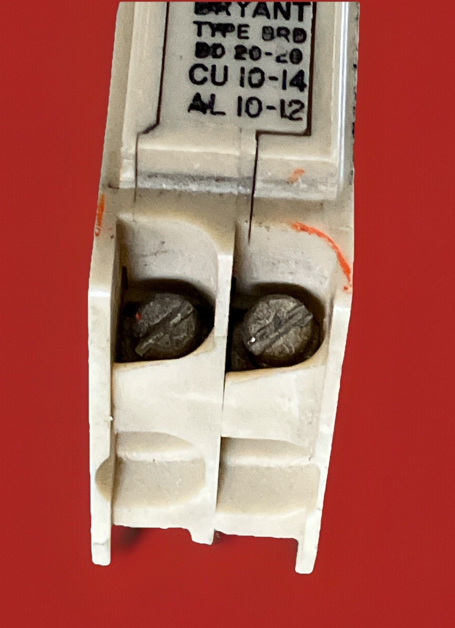 Bryant BD2020 Breaker CTL compliant Rejection Clip 20/20 Amp 10kA White RED