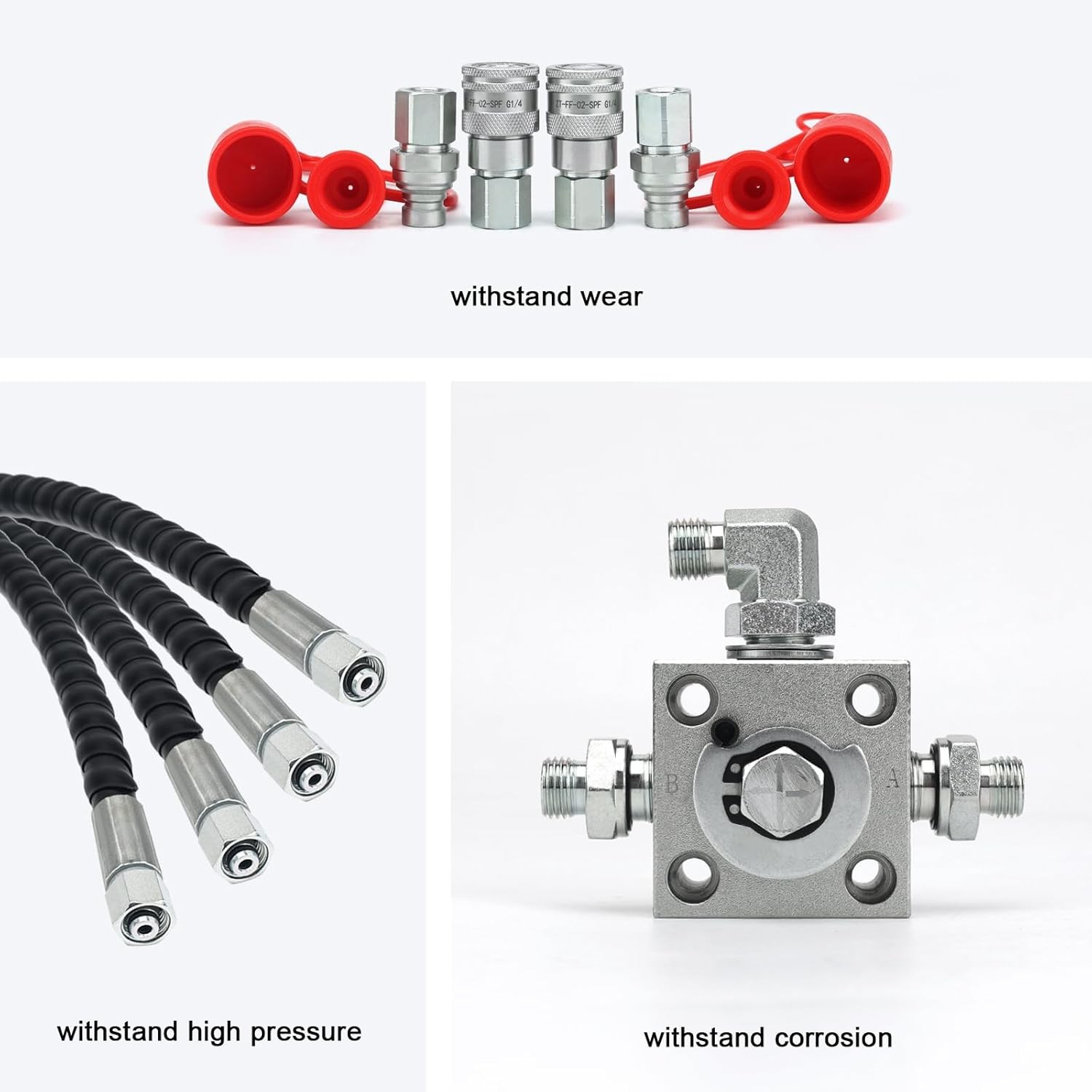 Three-Way Diverter Valve Kit for 1-2 Ton Mini Excavators AGT Diggit Eingp Miva