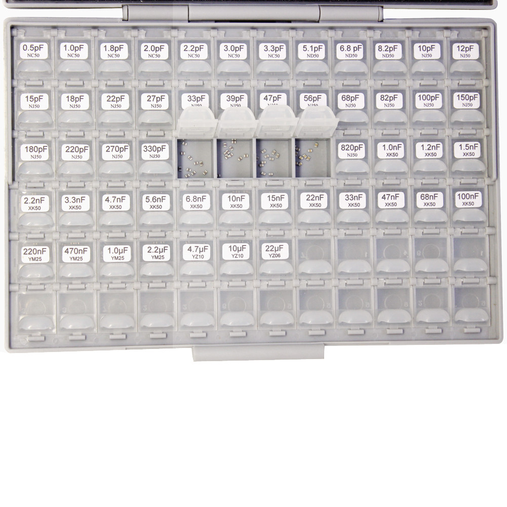 AideTek 0805 size 55 values 10PC/Value Capacitor Kit in BOX-ALL-72 free Tweezers