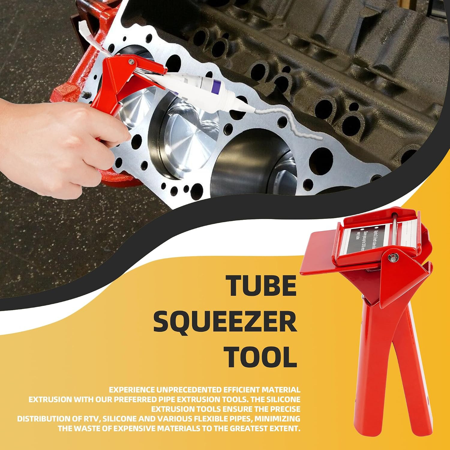 2.5″ Industrial Silicone Extrusion Tool for RTV Tubes – Easy-Grip Dispenser, Max