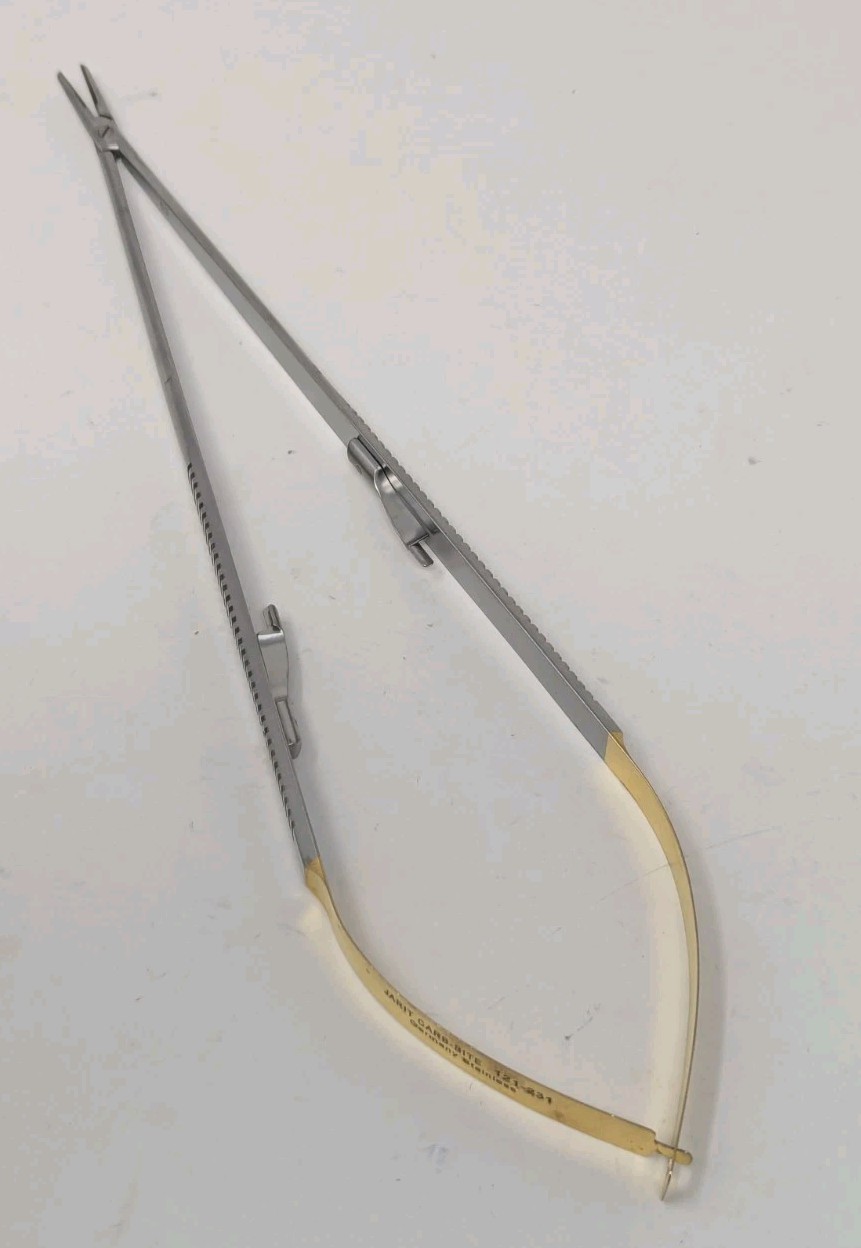 Jarit Carb-Bite 121-231 Castroviejo Needle Holders Forceps 8 1/2″