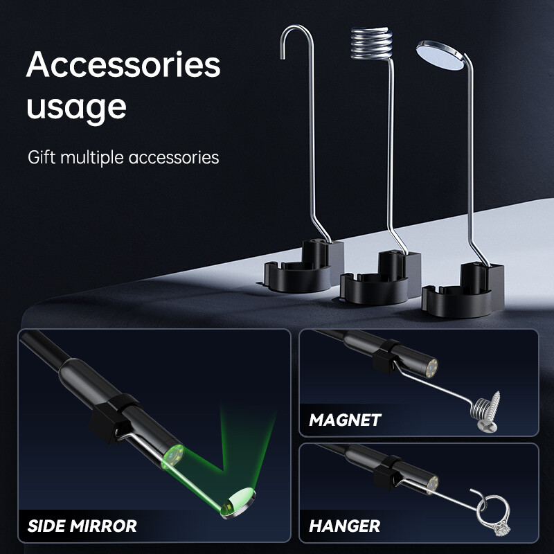 KERUI 8LED IP67 Borescope Camera 1M Flexible Cable 1080P HD 4.3 Inch Display