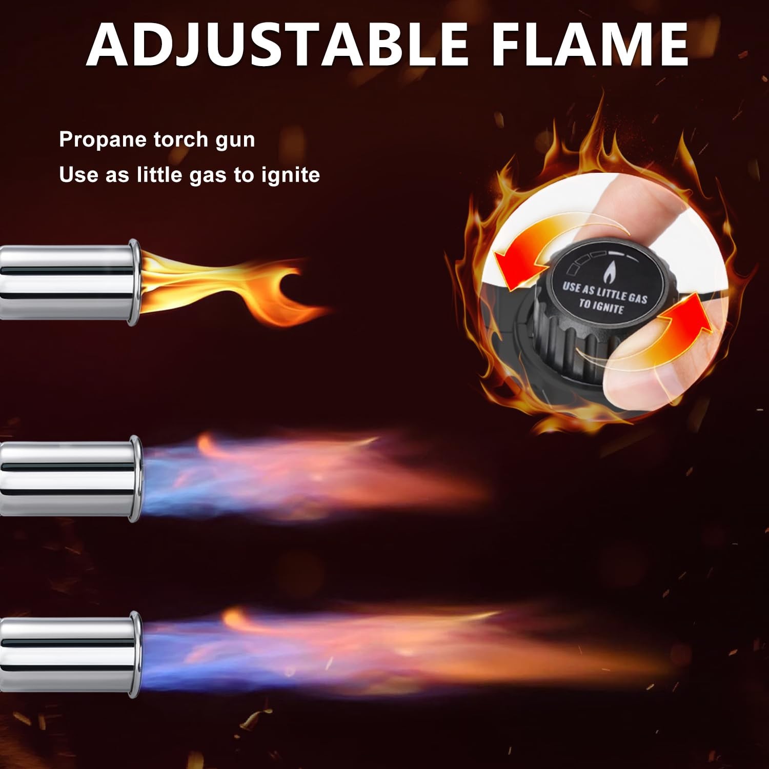 Powerful Propane Torch with Detachable Design, Adjustable Option 1