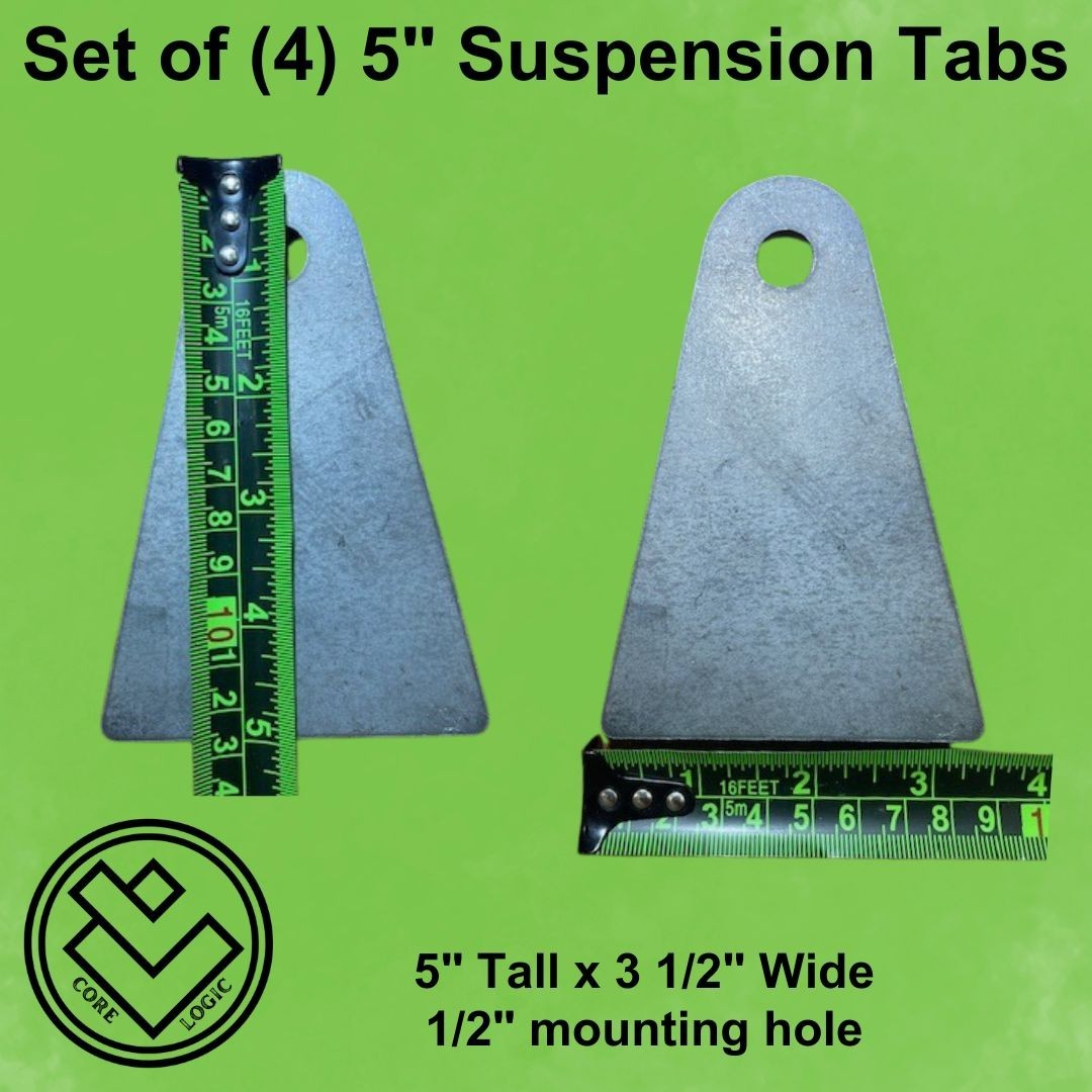 4 -5″ Tall Axle Suspension Tabs-4 Link Suspension Mounts-Shock Mounts, Sway Bar,