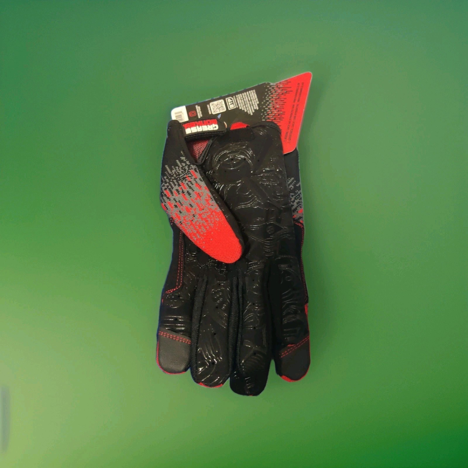 Grease Monkey Dura-knit XL Touch Screen Gloves Red Black Grey Extreme Grip