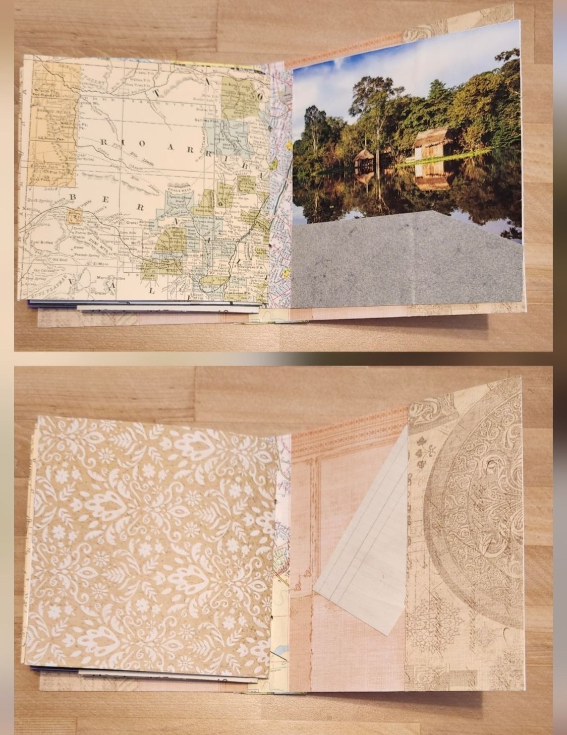 Junk Journal Travel Theme Handmade 54 pages